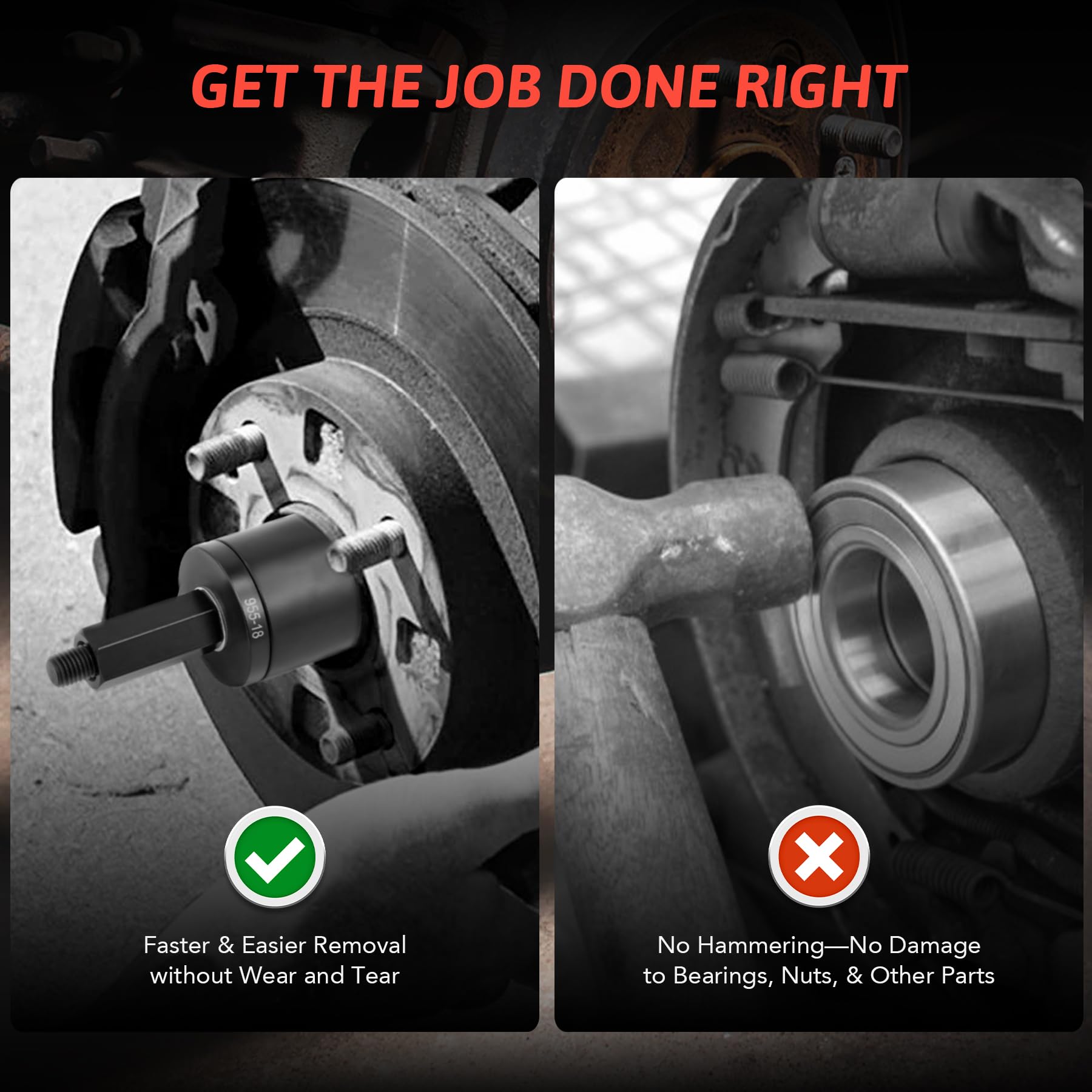 Orion Motor Tech Ball Joint Press Kit & Wheel Bearing Press Kit - Complete Automotive Repair Tool Set for DIY Mechanics & Professionals | Perfect for Suspension Work, Brake Service & General Car Maintenance