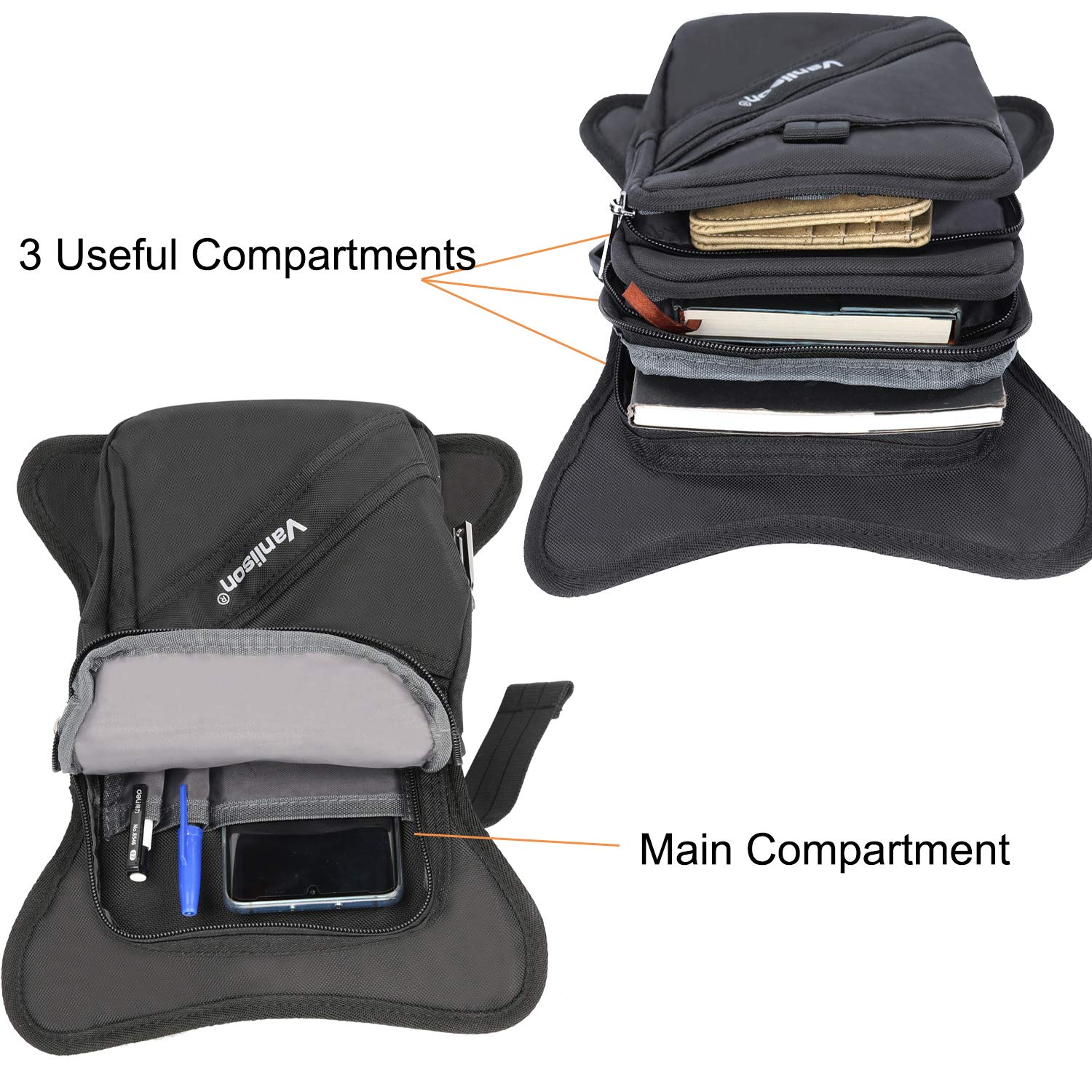 Waterproof Polyester Tactical Leg Bag - Thigh Pack Pouch for Motorcycle, Hiking & Outdoor Activities | Gray Fanny Pack for Hands-Free Convenience