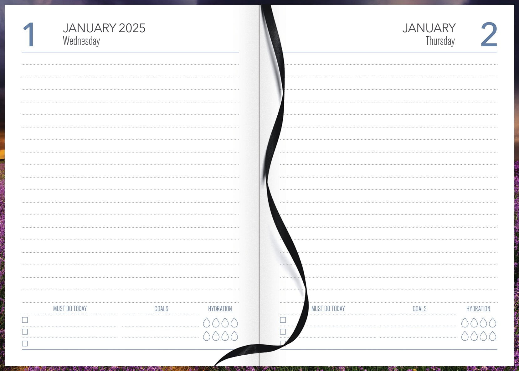 2025 Collins A51 NZ Majestic Landscapes Day-to-Page Diary - Assorted Design Cover, 148mm x 210mm (5.8