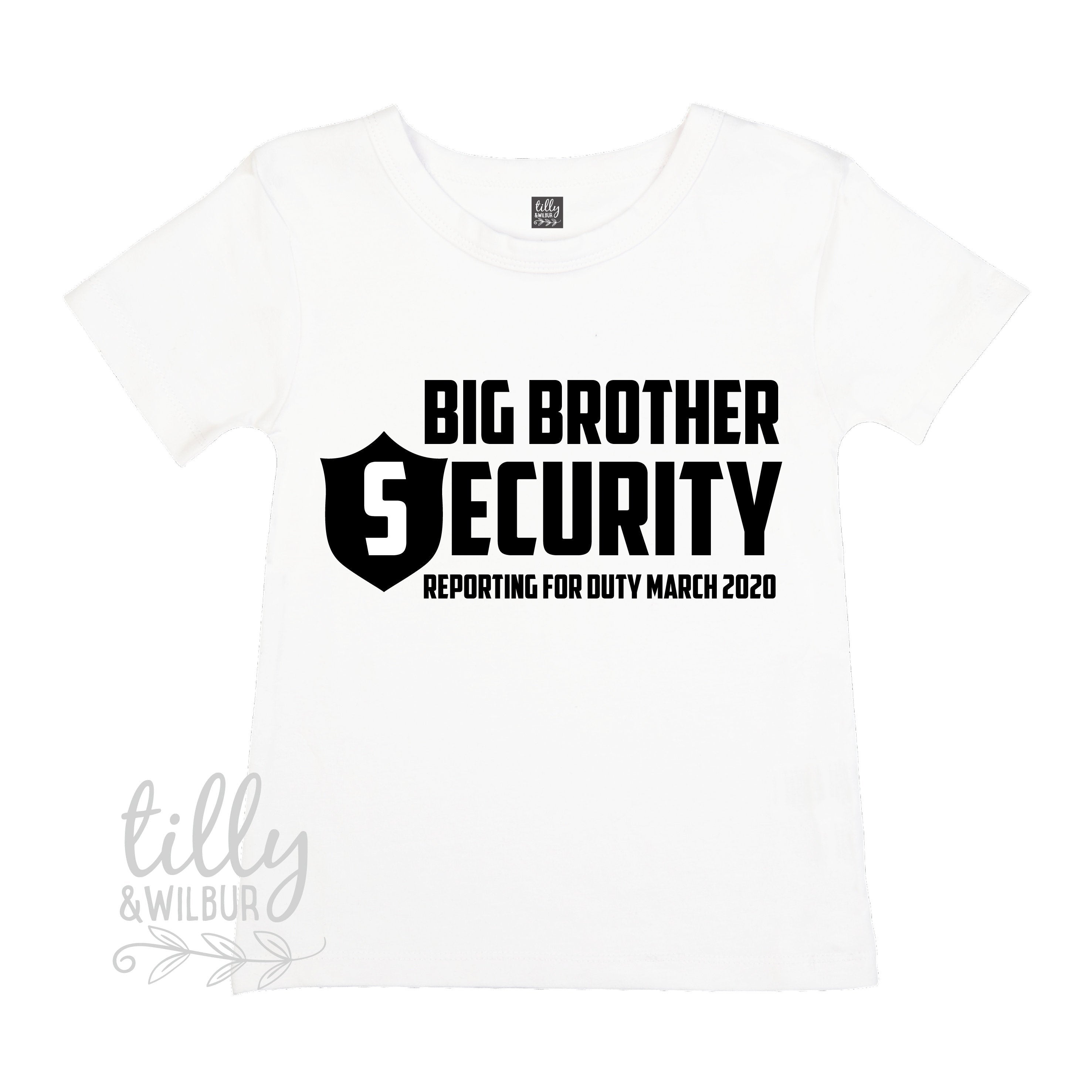 Big Brother Security Reporting For Duty Personalized Date - Custom Name & Date Security Sign for Home, Office & Business Safety