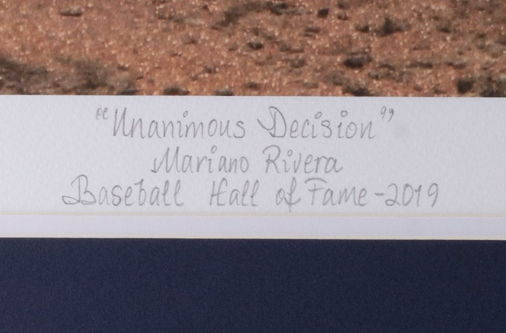 Mariano Rivera Framed 17x22 Baseball Photo - Unanimous Hall of Fame Induction Giclee Print - Perfect for Yankees Fans, Sports Memorabilia Collectors, and Man Cave Decor