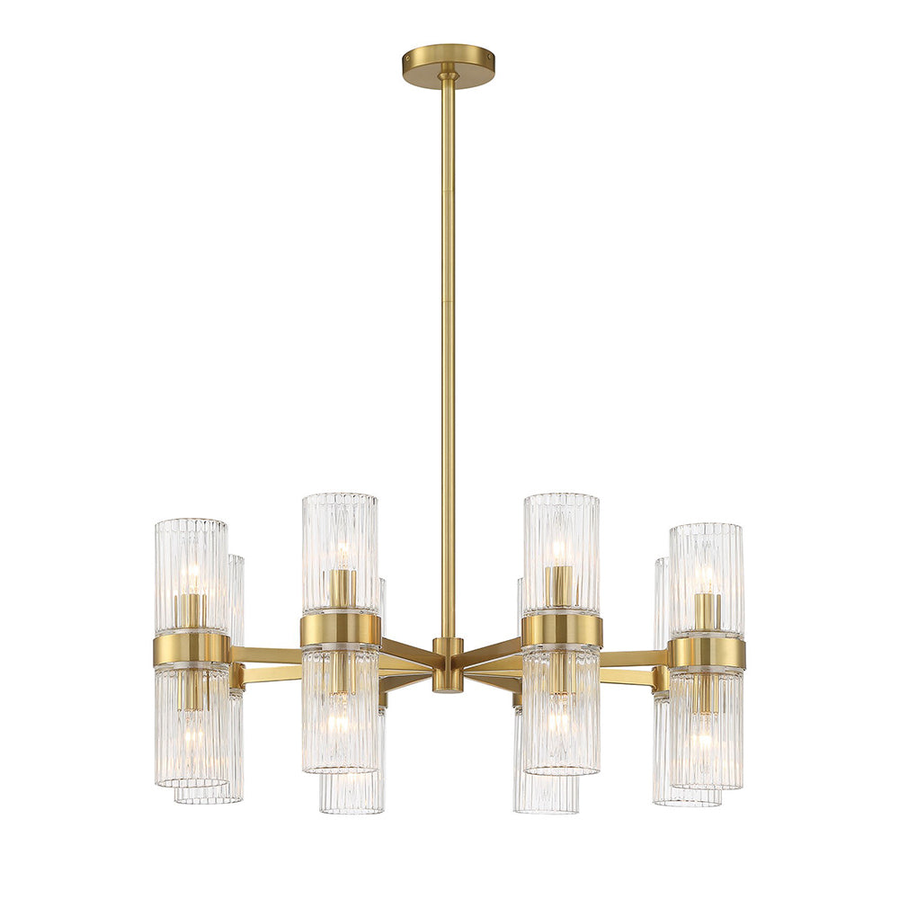Charlotte 16-Light Brass Chandelier - Elegant Dining Room Lighting Fixture for Home Decor