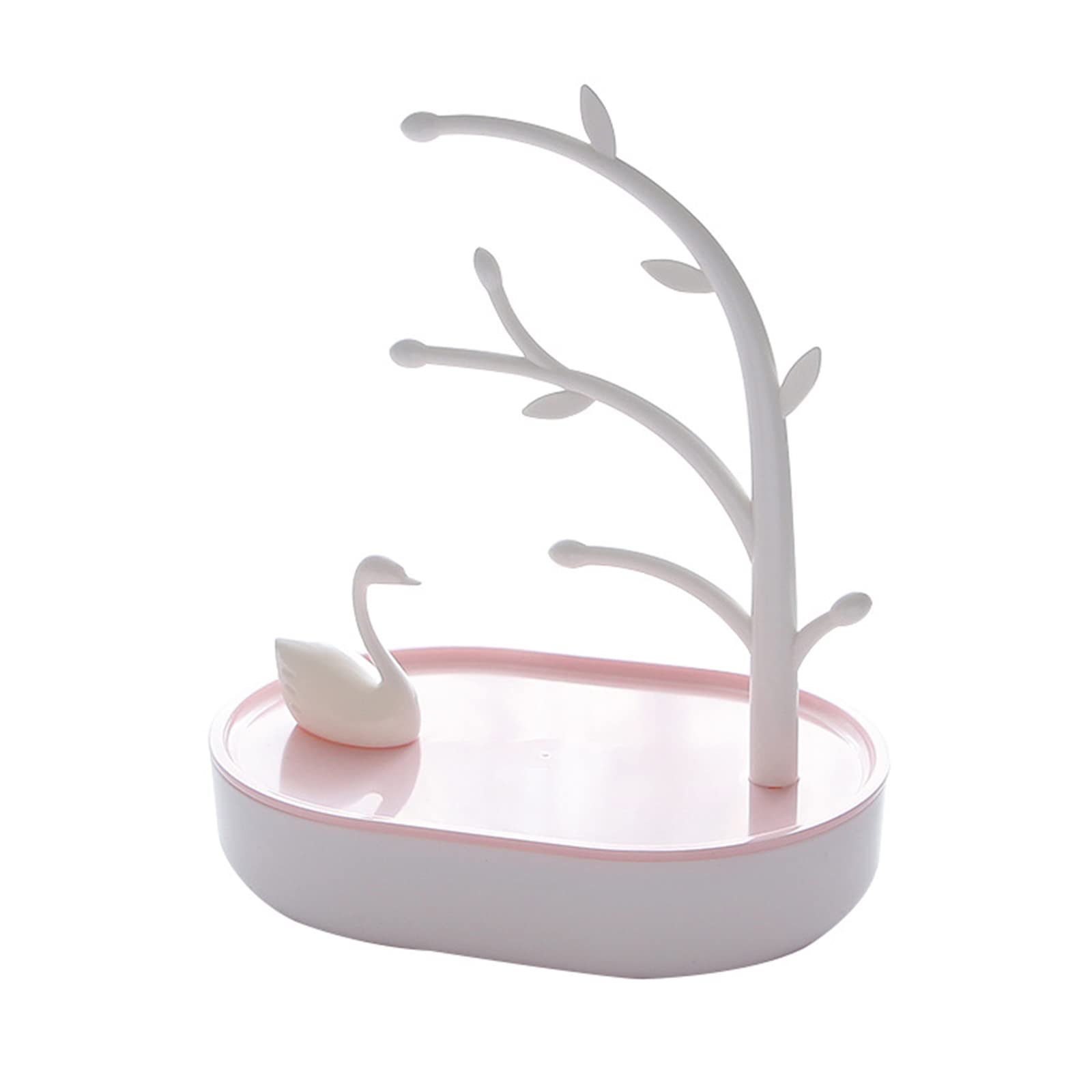 Milue Jewelry Dish with Ring Holder - 2-Layer Jewelry Organizer Box, Decorative Vanity Tray & Catch All for Earrings, Necklaces, Bracelets - Perfect for Bedroom Dresser, Bathroom Counter & Gift Giving