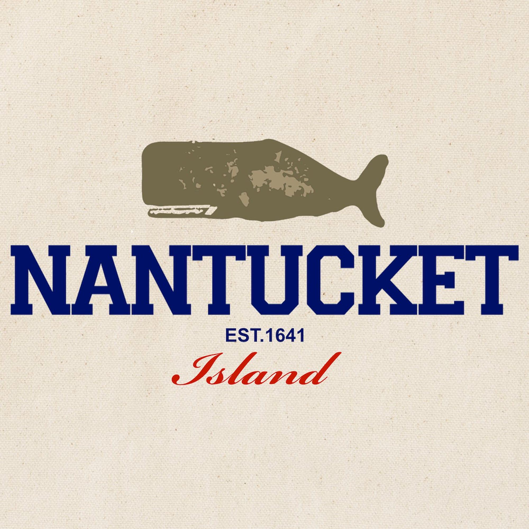 Nantucket Massachusetts Tote Bag - Natural Canvas Reusable Shopping Bag for Groceries, Beach Trips & Daily Errands