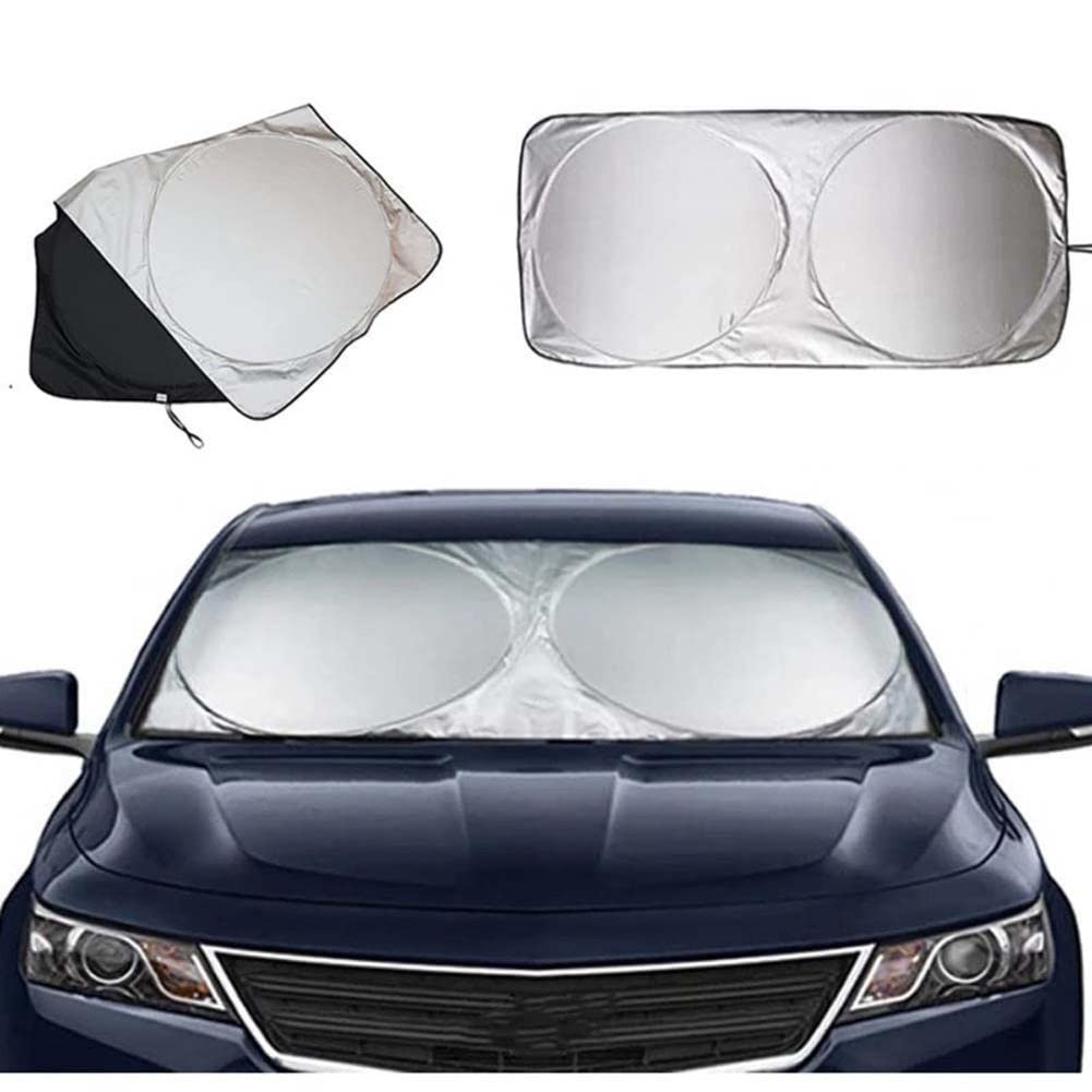 ACGrade 190x90CM Universal Car Windshield Sun Shade - UV Protection Front & Rear Window Cover for Heat, Snow & Ice Protection | Perfect for Summer Parking & Winter Vehicle Protection