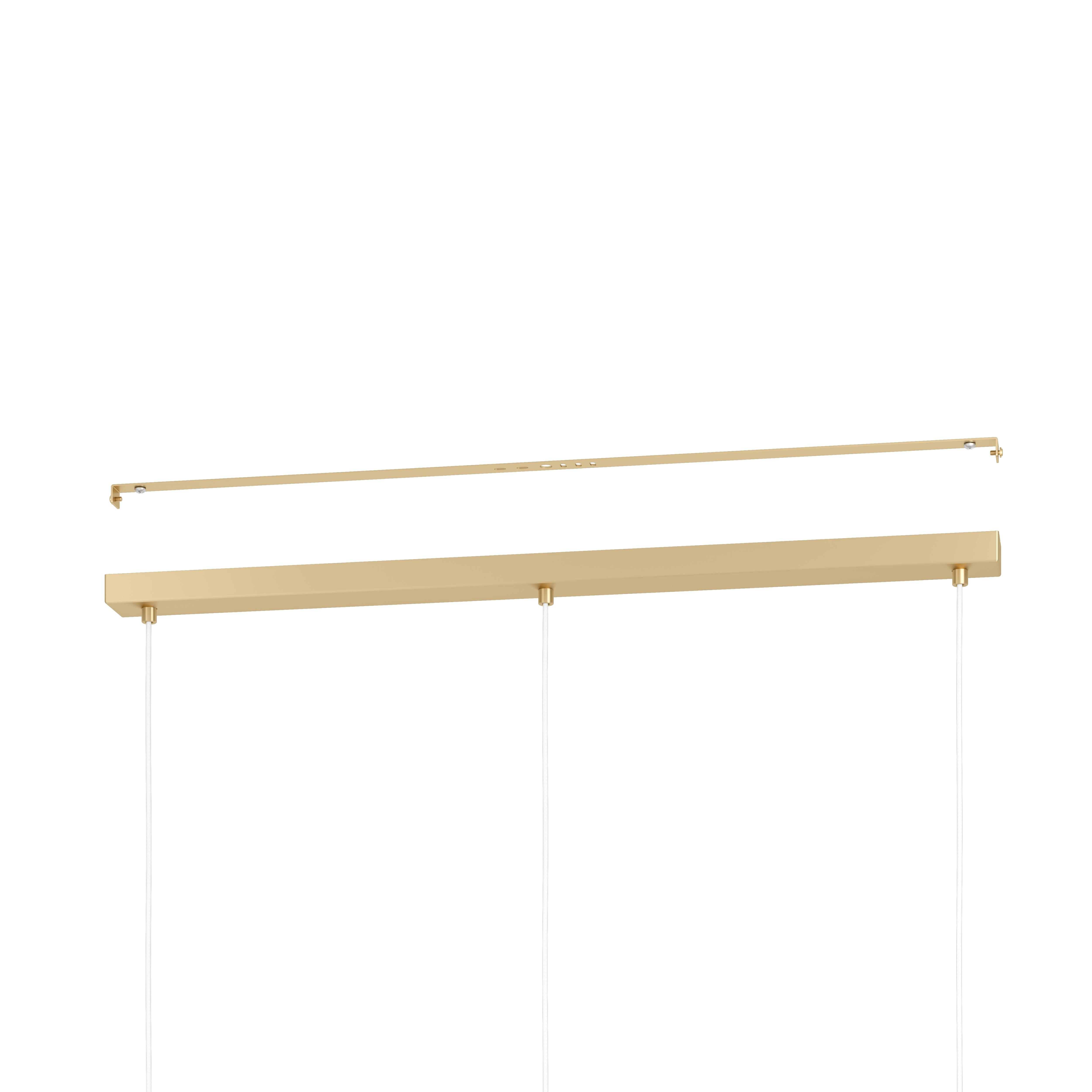 Eglo Aglientina 3-Light Brass & White Fabric Shade Pendant Light Fixture - Perfect for Dining Room, Kitchen Island, or Bedroom Lighting