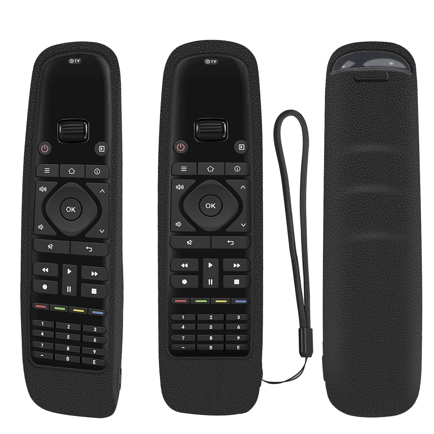 Sofabaton U1 Universal Remote Control Cover - Shockproof, Washable, Skin-Friendly Silicone Case with Loop (Black) - Perfect for Home Theater, Living Room, and Entertainment System Protection