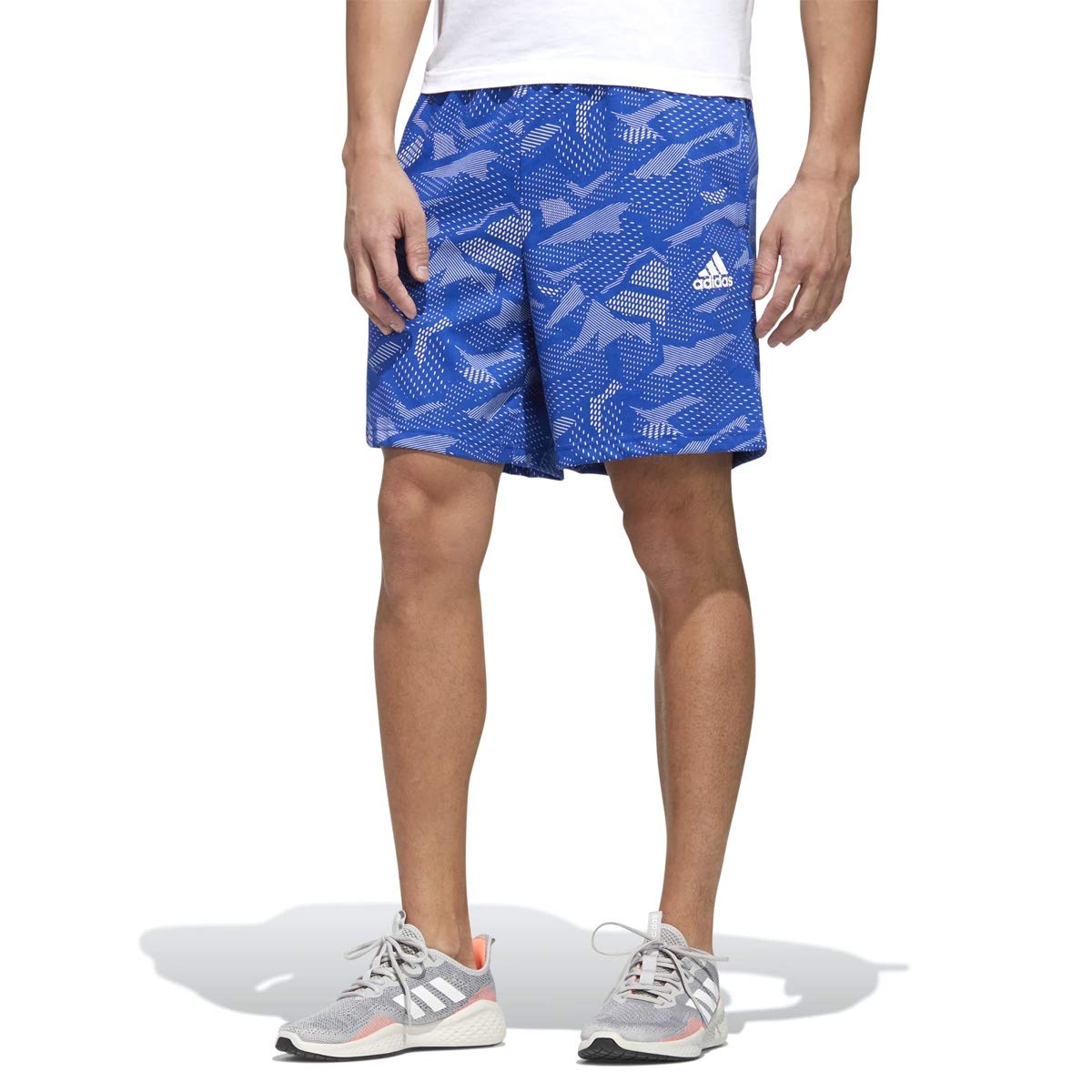 Adidas Men's Essentials Allover Print Athletic Shorts - Lightweight Workout & Running Shorts for Gym, Sports & Casual Wear