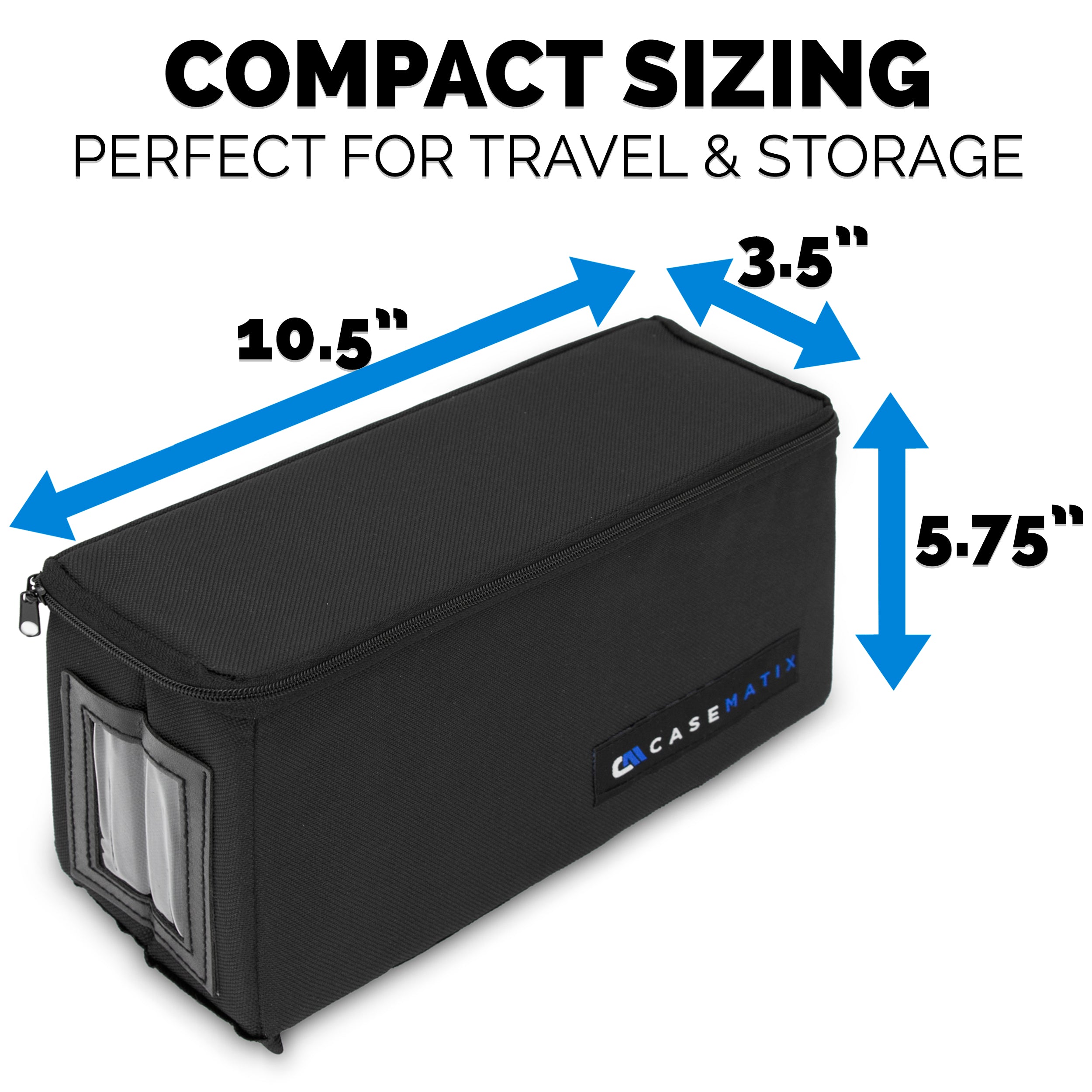 CASEMATIX Light Duty Graded Card Case - Holds 30 BGS PSA Graded Sports Trading Cards, Collapsible Slab Storage Box with 3 Dividers - Perfect for Collectors, Card Shows & Home Display