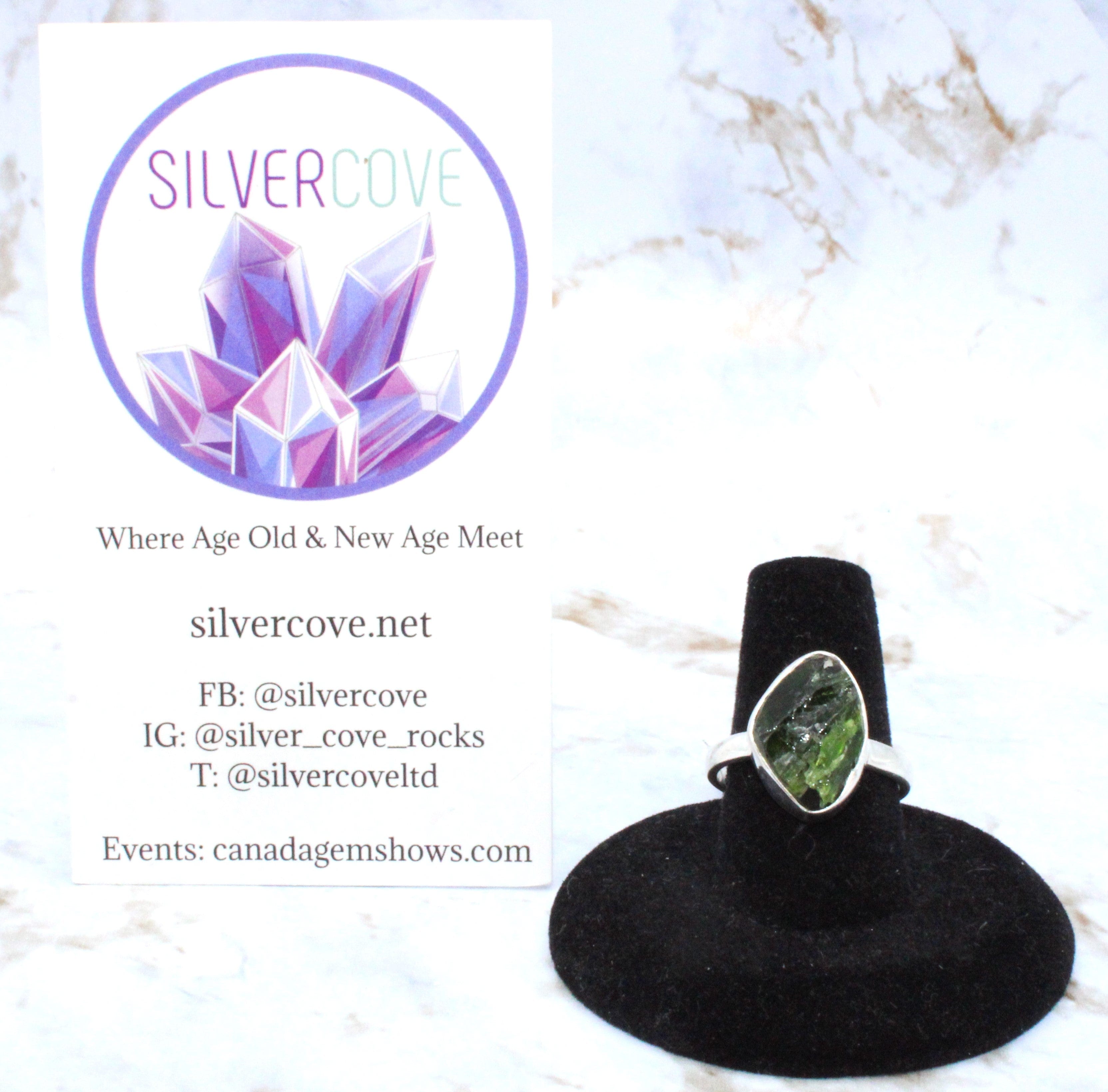 Diopside Sterling Silver Ring Size 8 - Elegant Green Gemstone Jewelry for Women - Perfect for Weddings, Anniversaries & Special Occasions