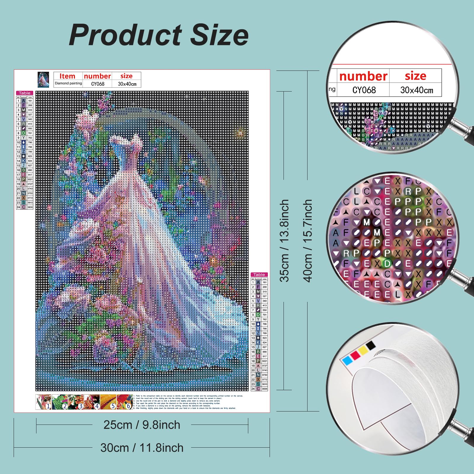 5D Diamond Painting Kits for Adults Beginners - Round Full Drill DIY Diamond Art Kits for Home Wall Decor (12×16 Inch) - Perfect for Wedding Dress Theme, Home Decoration & Gift Giving