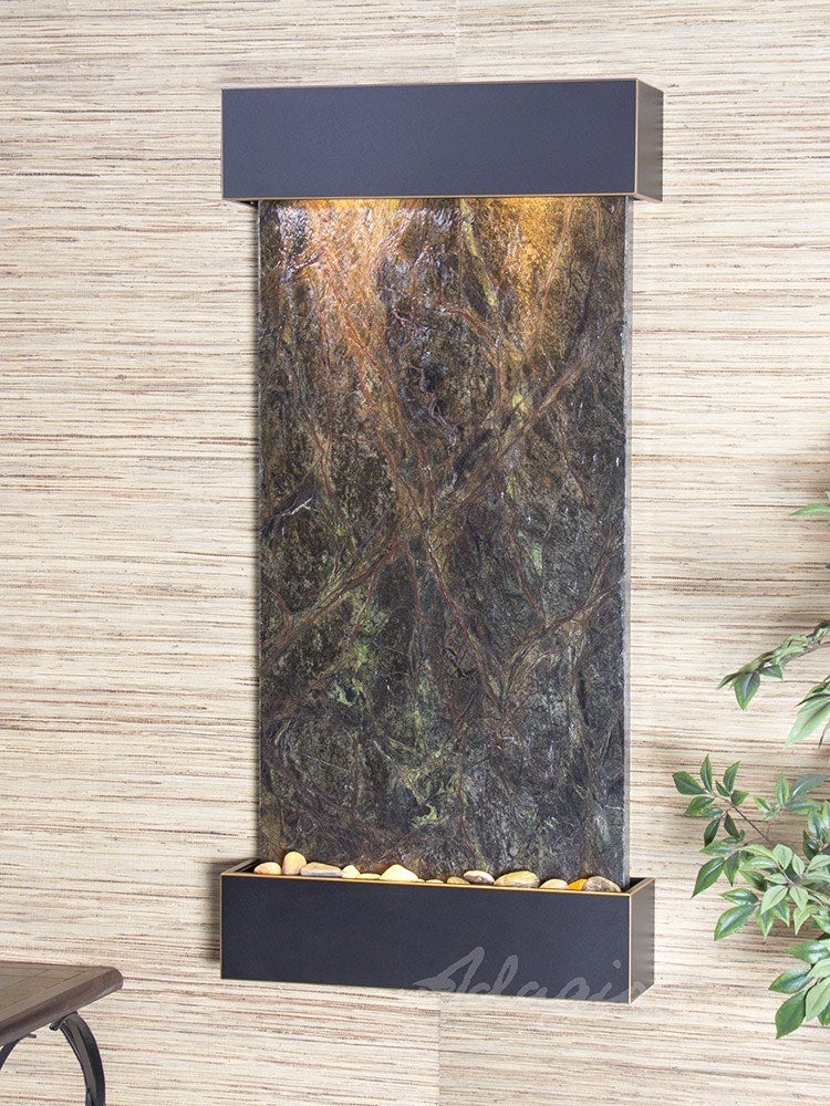 Adagio Whispering Creek Blackened Copper Green Marble WCS1505 - Elegant Bathroom Sink Faucet for Modern & Vintage Home Decor