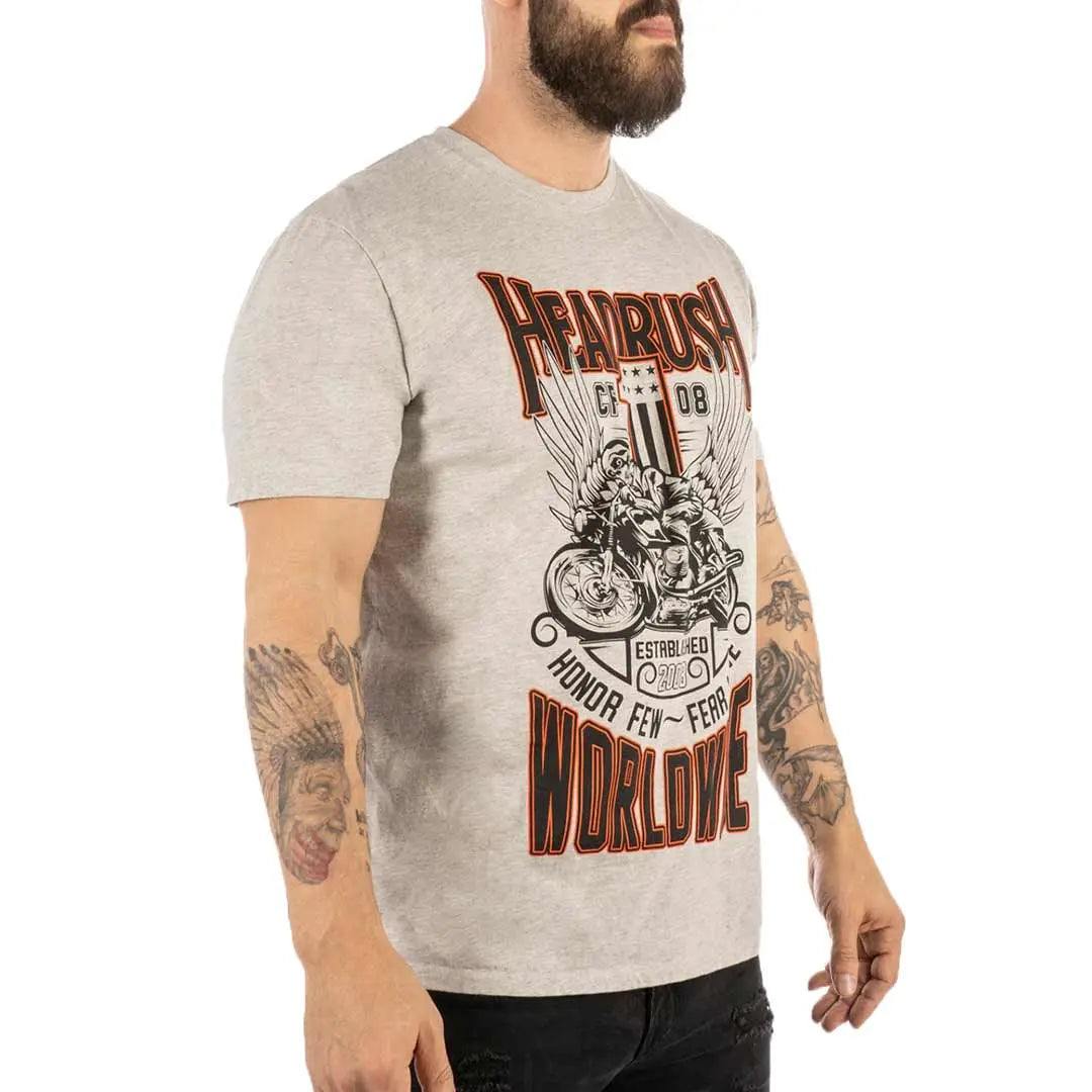 Headrush Men's Original Worldwide T-Shirt - Comfortable Cotton Tee for Casual Wear, Travel & Everyday Outfits