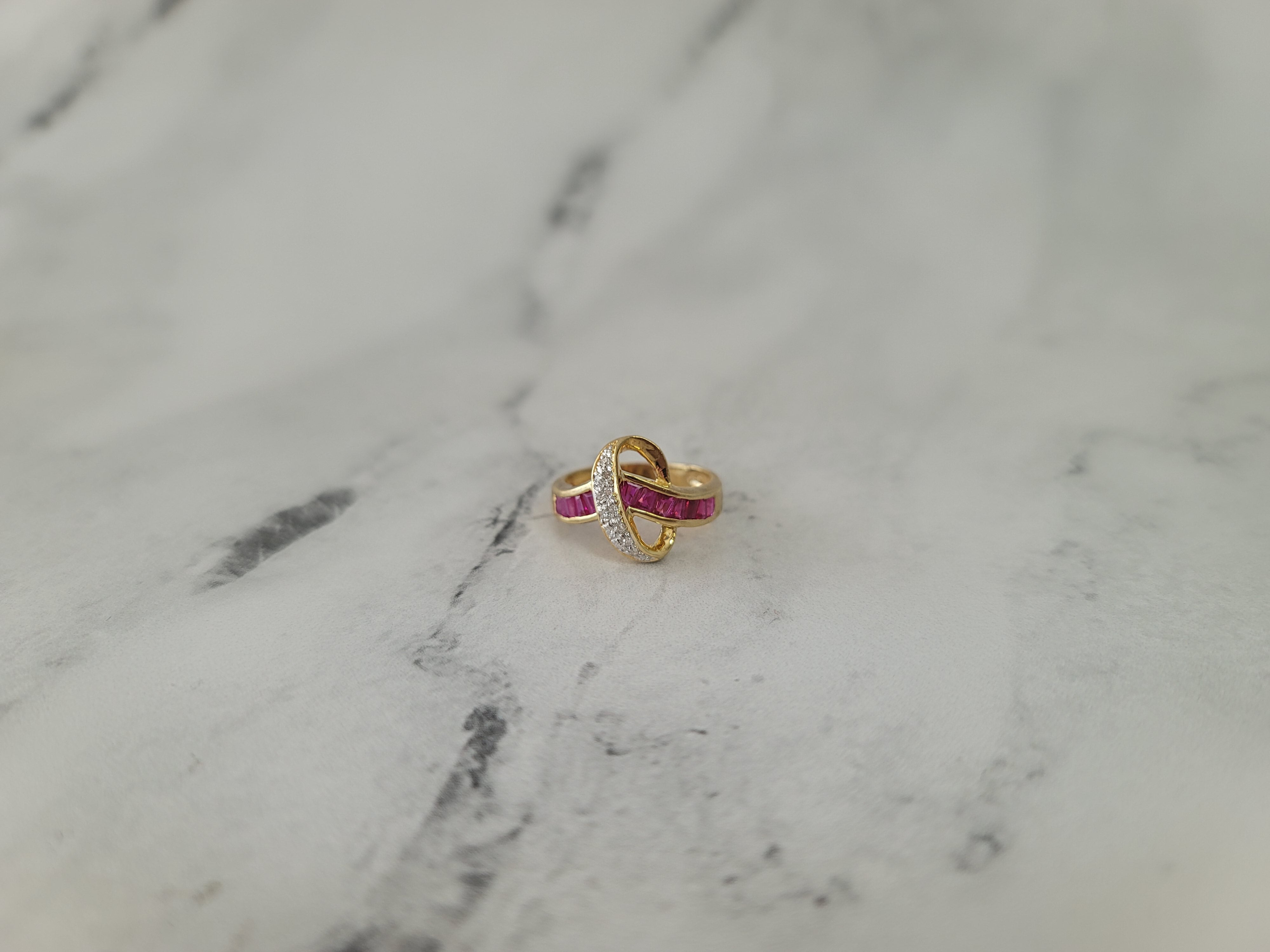 Exquisite Ruby & Diamond Pave Ring or Sapphire & Diamond Ring - Elegant Jewelry for Weddings, Anniversaries & Special Occasions