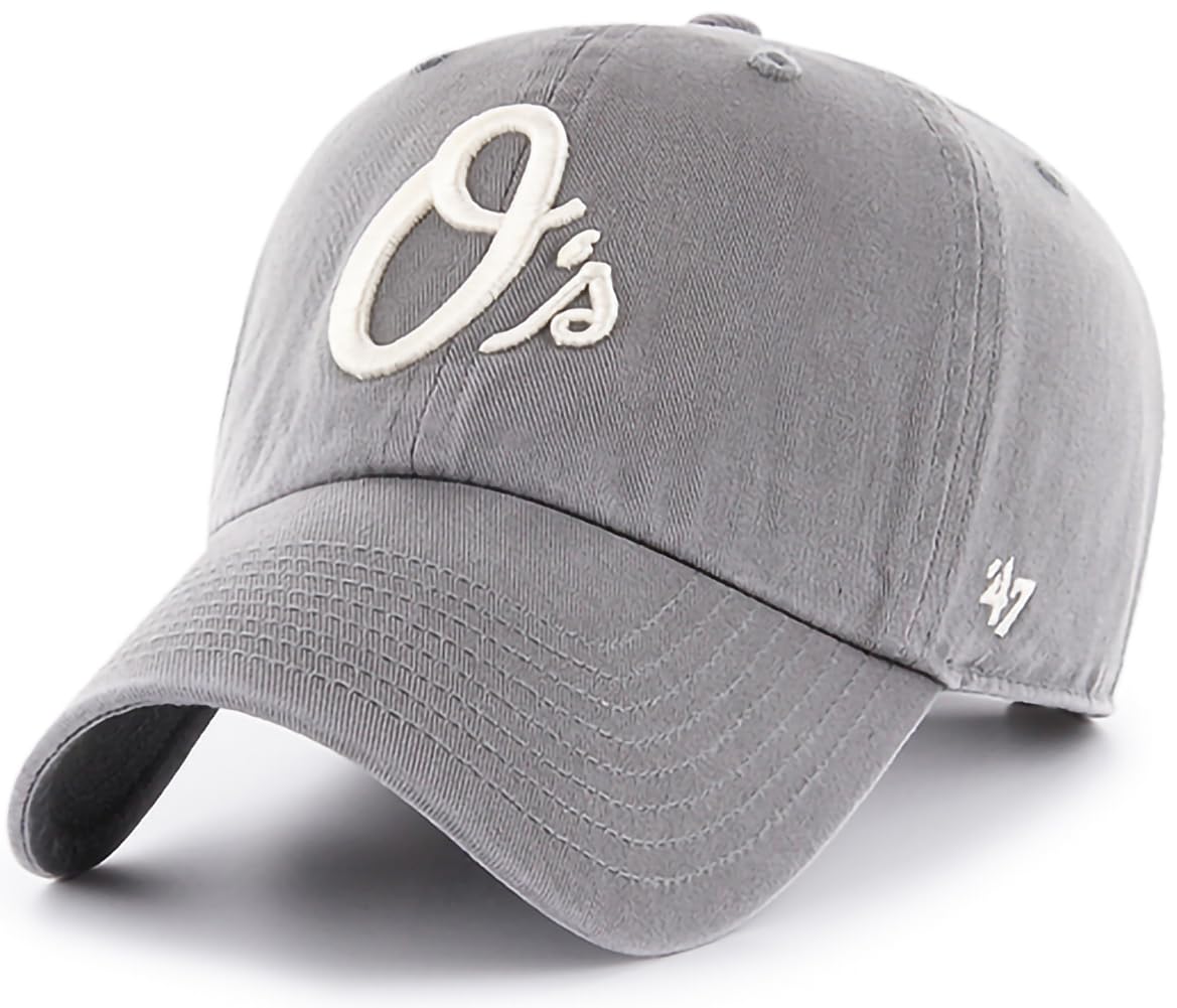 47 MLB Unisex Adjustable Baseball Cap - Dark Grey Clean Up Style Hat for Men & Women | Perfect for Baseball Games, Outdoor Sports & Casual Wear