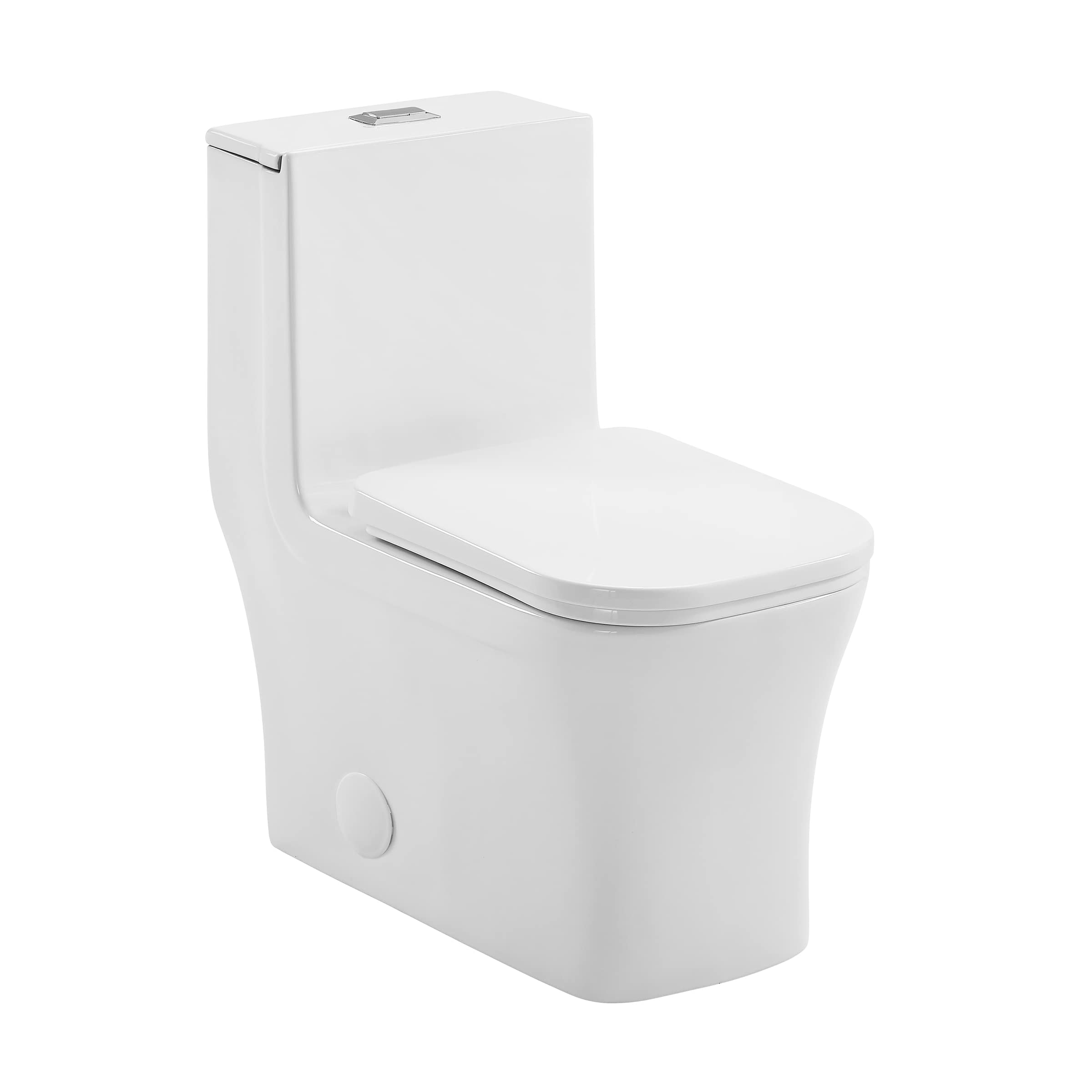 Swiss Madison Concorde One Piece Toilet - Glossy White, Elongated Bowl, Comfort Height, Water Efficient 1.28 GPF - Perfect for Modern Bathrooms, Small Spaces & Water Conservation