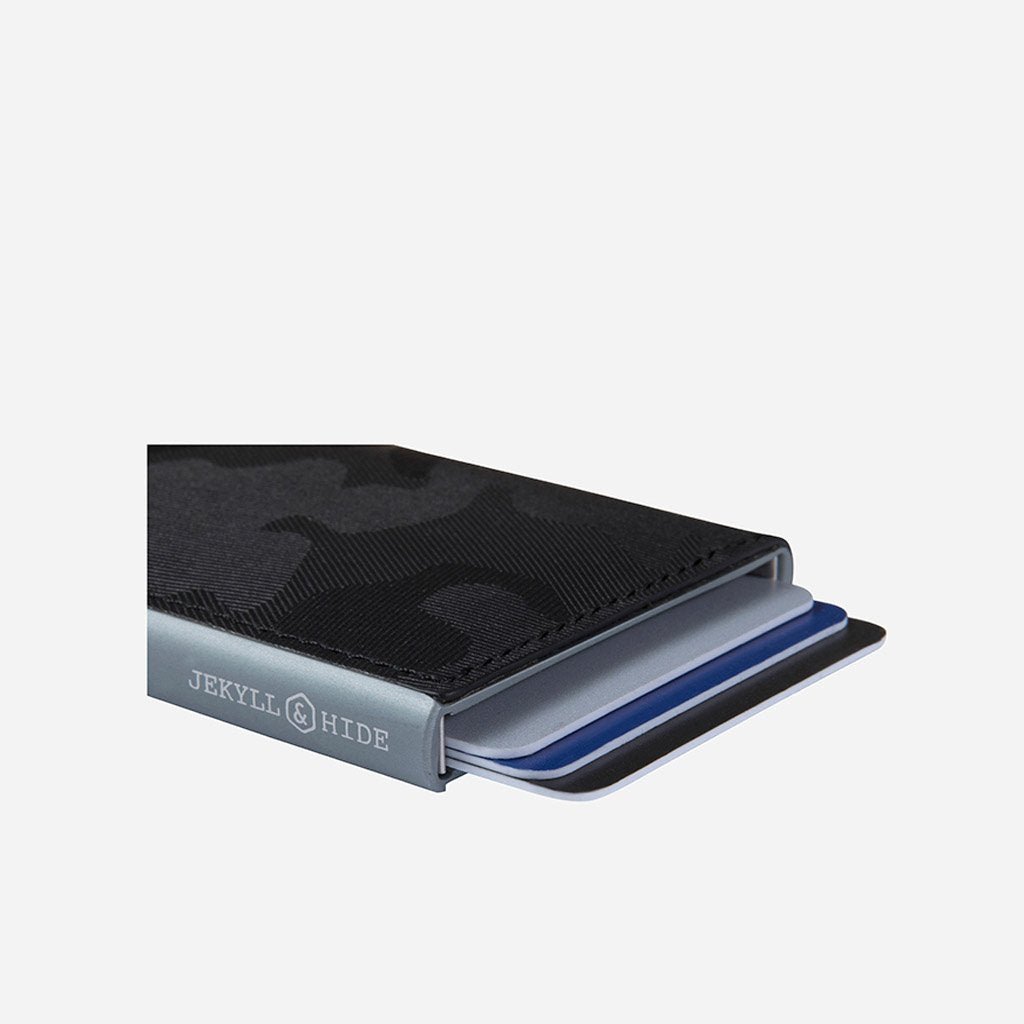 Jekyll & Hide Havana Aluminum Card Slide Wallet - RFID Blocking Slim Minimalist Camouflage Design for Men & Women - Perfect for Travel, Everyday Carry & Outdoor Adventures