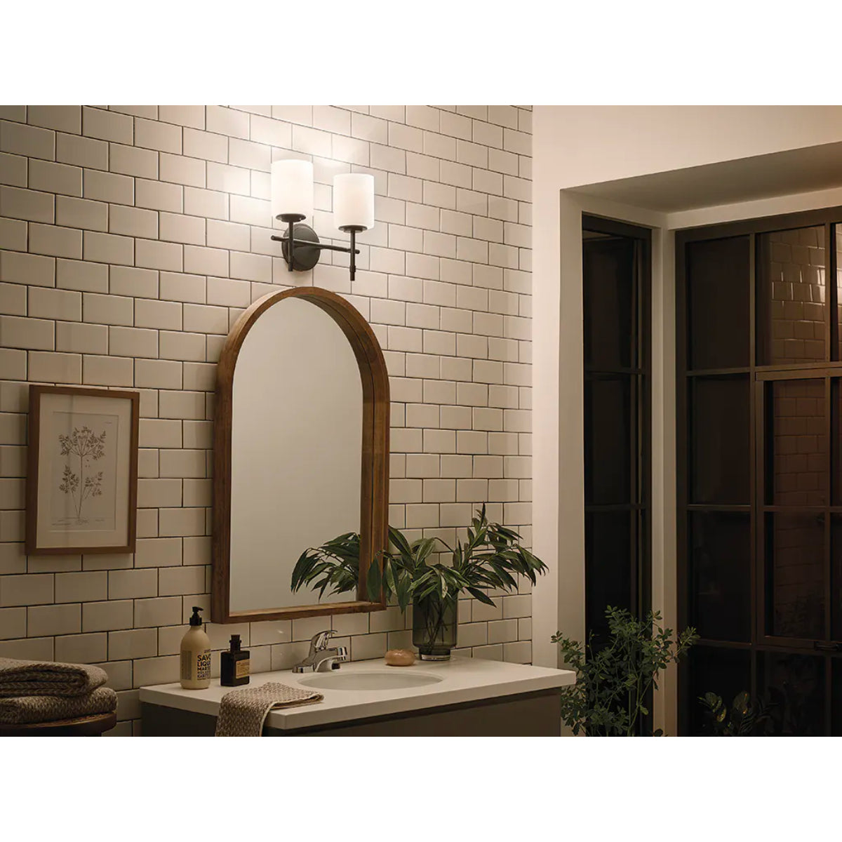 Modern Bathroom Vanity Light - LED Wall Sconce with Adjustable Arms, Dimmable Lighting for Makeup & Grooming - Perfect for Bathroom, Dressing Room & Bedroom Vanity Areas