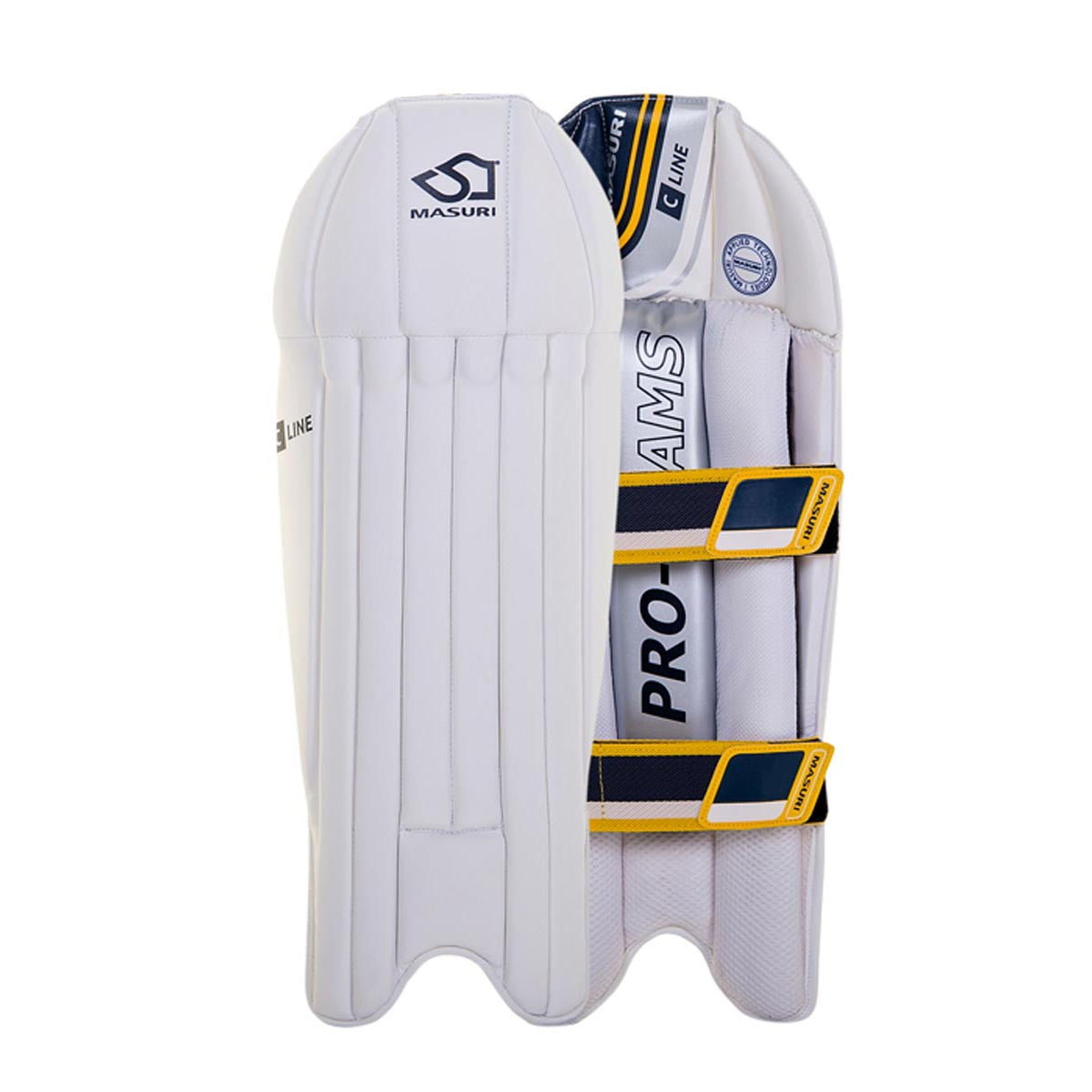 Masuri C Line Wicket Keeping Pads - Cricket Wicket Keeper Leg Guards for Professional & Amateur Players - Lightweight & Durable Protection for Matches & Practice