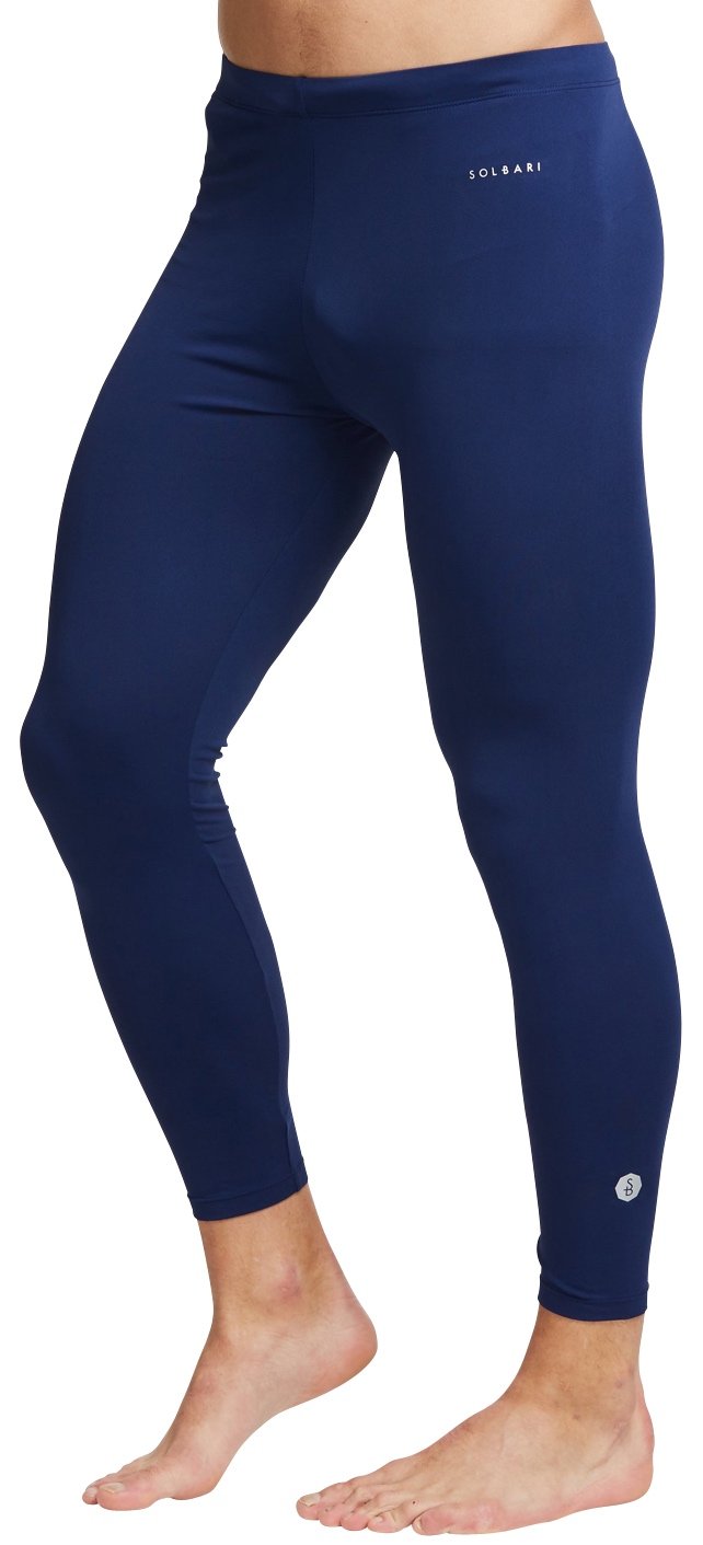 Solbari UPF 50+ Sun Protection Swim Tights for Men - Quick Dry UV Protective Swimwear - Medium Size Navy Blue - Ideal for Swimming, Surfing & Outdoor Water Sports
