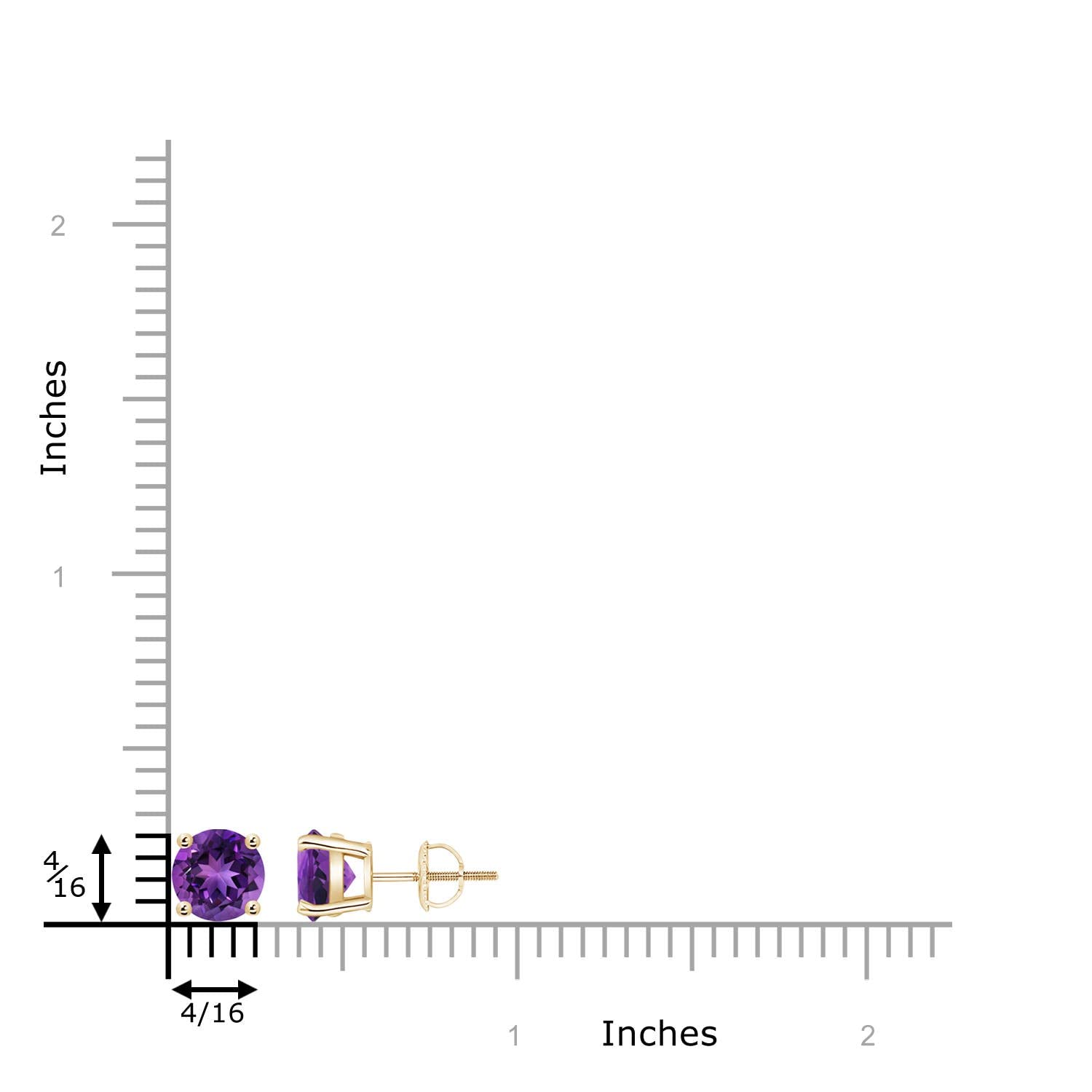 Natural Amethyst Stud Earrings in Sterling Silver, 14K Gold & Platinum | February Birthstone Jewelry for Women – Perfect for Birthdays, Anniversaries, Weddings & Special Occasions