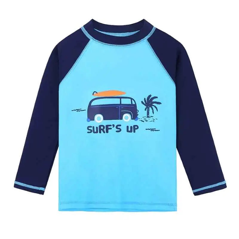 Adorable Long Sleeve Cartoon Swimwear for Toddlers - UPF 50+ Sun Protection Baby Bathing Suit | Perfect for Beach, Pool & Summer Water Play