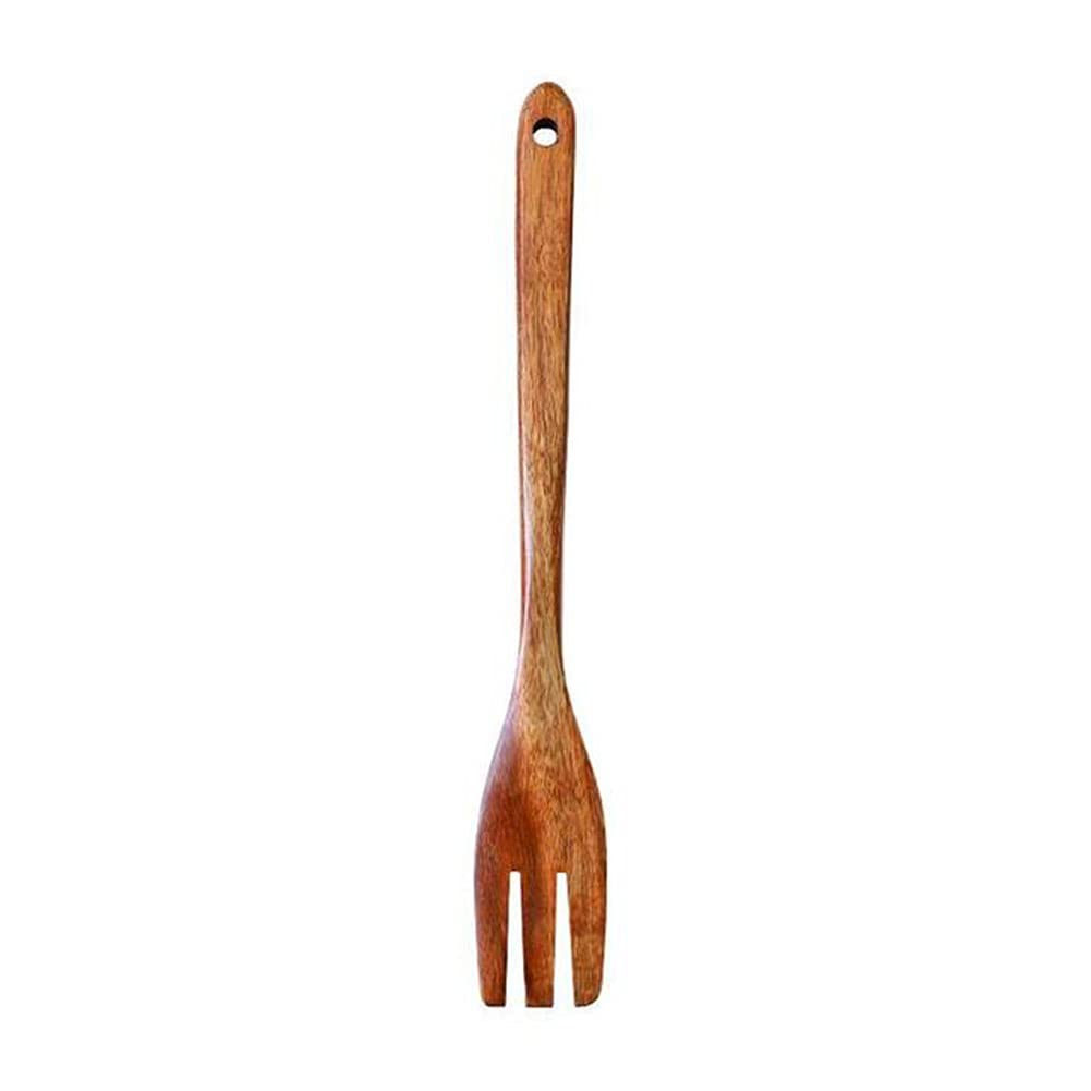 2 Pack 10 Inch Wooden Forks - Reusable Handmade Kitchen Utensils for Pasta, Fruit, Salad & Noodles | Eco-Friendly Wooden Cutlery for Picnics, Camping & Dinner Parties