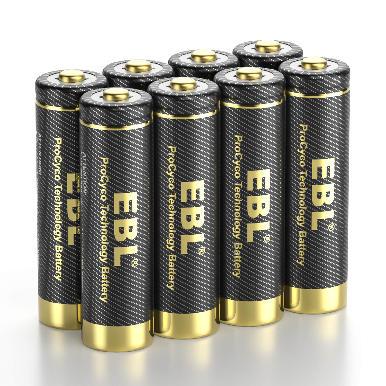 EBL Gold Pro 2800mAh Rechargeable AA Batteries - High Capacity NiMH Battery Pack for Digital Cameras, Flashlights, Toys & More