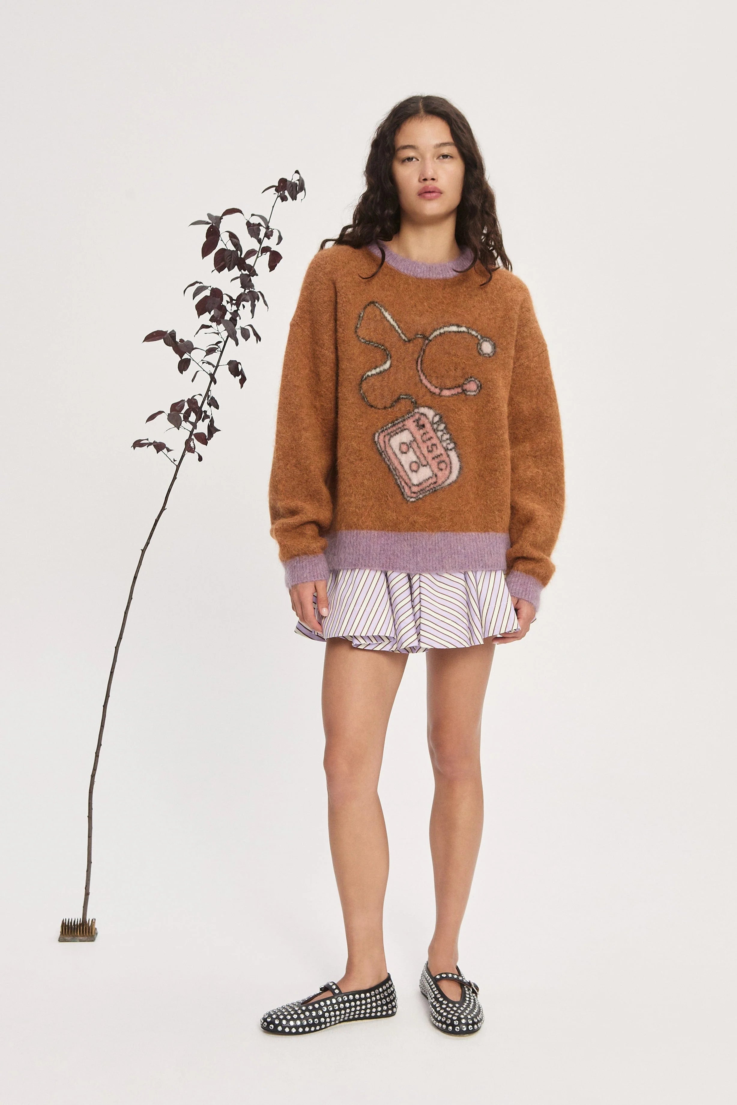 ANOUK WALKMAN SWEATER - Women's Vintage Retro Knit Pullover for Casual Wear & Street Style Fashion