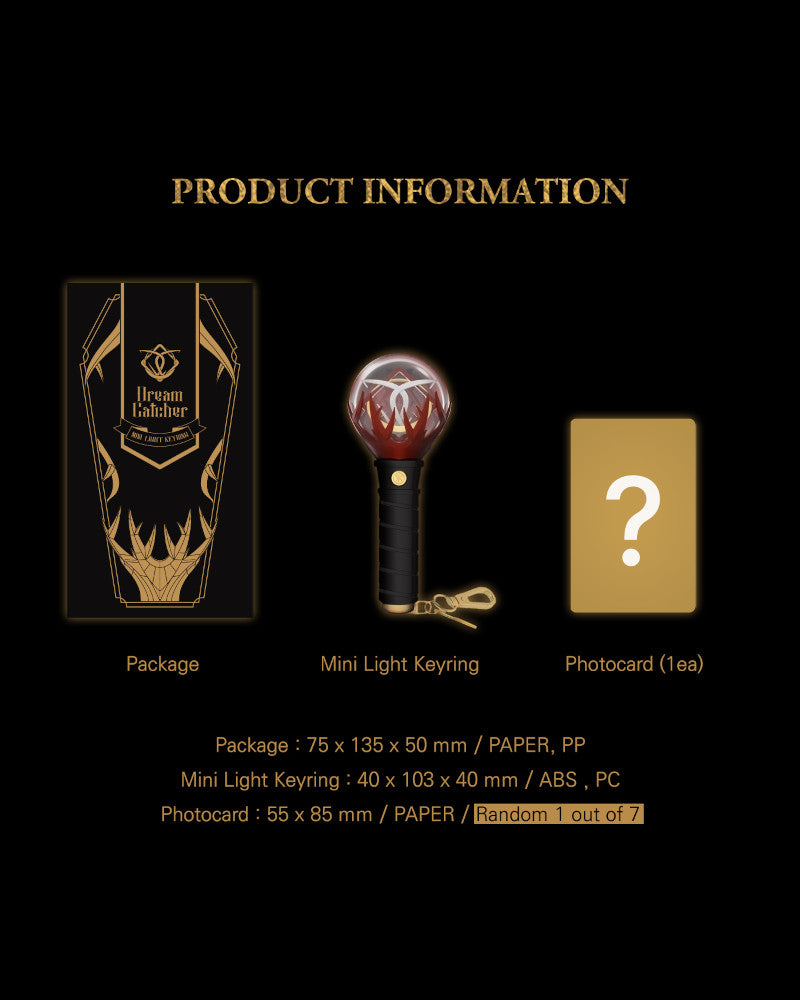 Official DREAMCATCHER Lightstick Keychain - K-Pop Merchandise for Fans, Concerts & Collectibles - Perfect for Keyrings, Backpacks and Fan Events