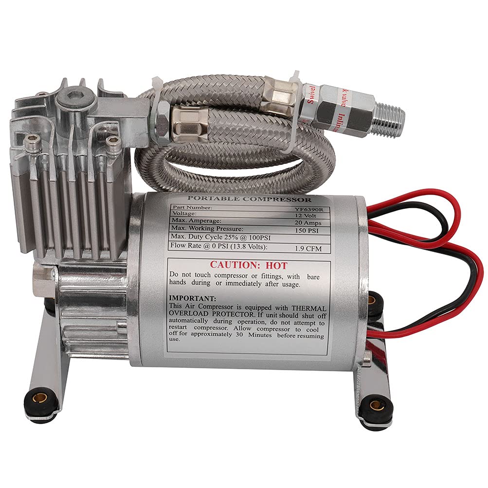 ECCPP 12V 3 Trumpet Air Horn Kit with 150PSI Air Compressor & 0.5Gal Tank - Loud Train Horn for Trucks, Cars, Boats, RVs - Perfect for Emergency Alerts & Vehicle Safety