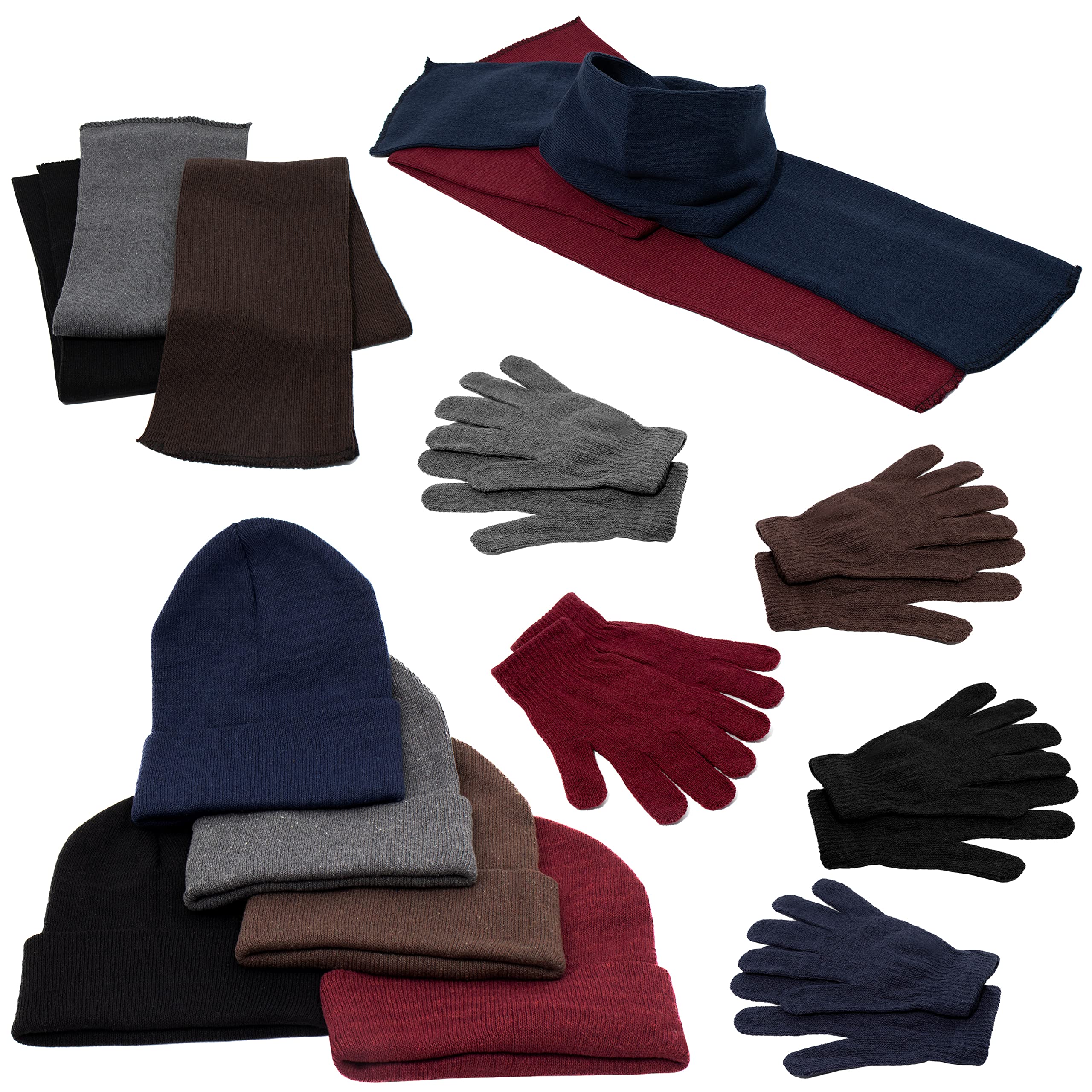 Wholesale Bulk Case of 12 Unisex Backpacks & 12 Winter Sets - Cold Weather Essentials for Emergency Kits, Homeless Shelters & Charity Donations - Perfect for Winter Survival, Outdoor Activities & Community Aid Programs