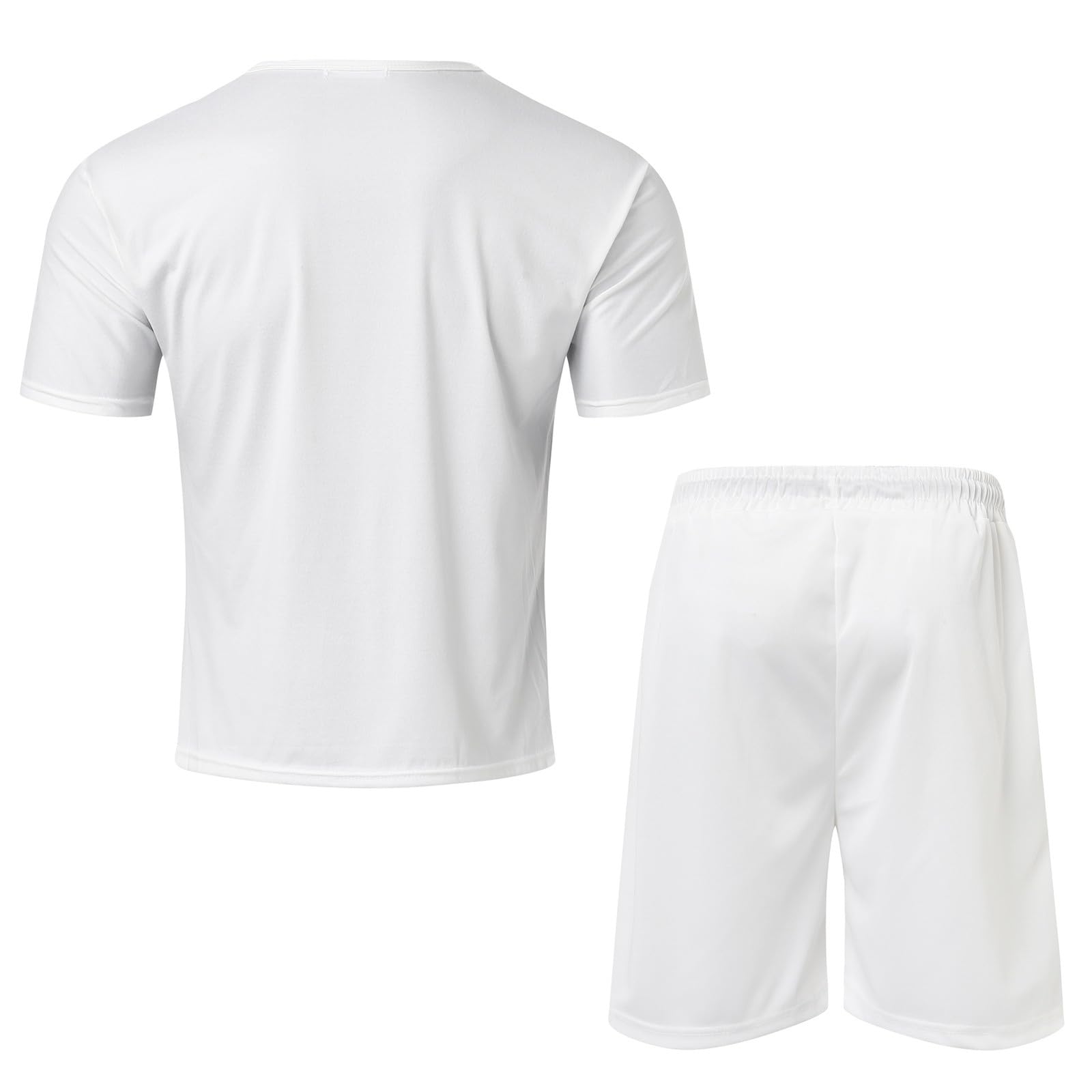 NQyIOS Men's Cartoon Graphic Print 2-Piece Summer Outfit - Short Sleeve Shirt & Shorts Set for Gym, Running, Exercise, Fitness | Casual Sportswear for Workouts, Beach, and Holiday Wear