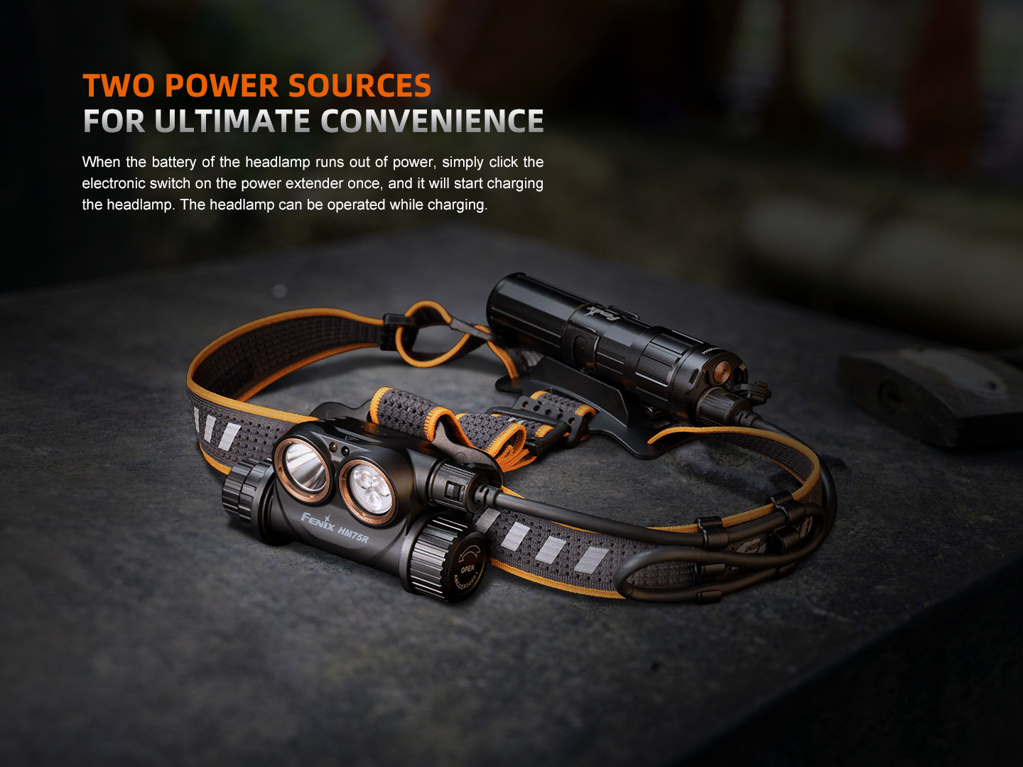 Fenix HM75R Rechargeable 1600 Lumens Industrial Headlamp - Perfect for Camping, Hiking, and Outdoor Work