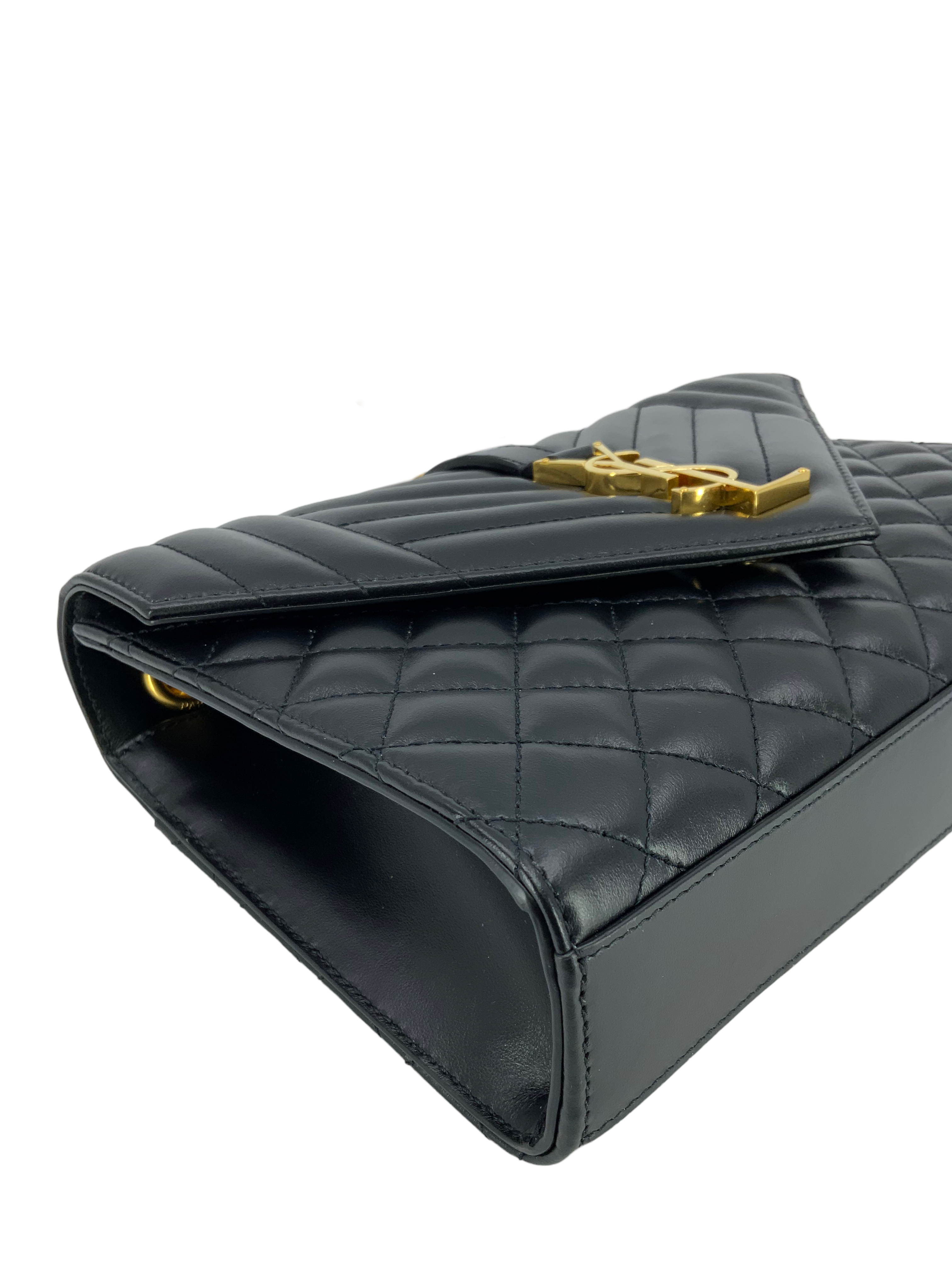 SAINT LAURENT Envelope Medium Mix Matelasse Chain Bag - Luxury Designer Crossbody Purse for Women | Perfect for Evening Parties, Date Nights & Special Occasions