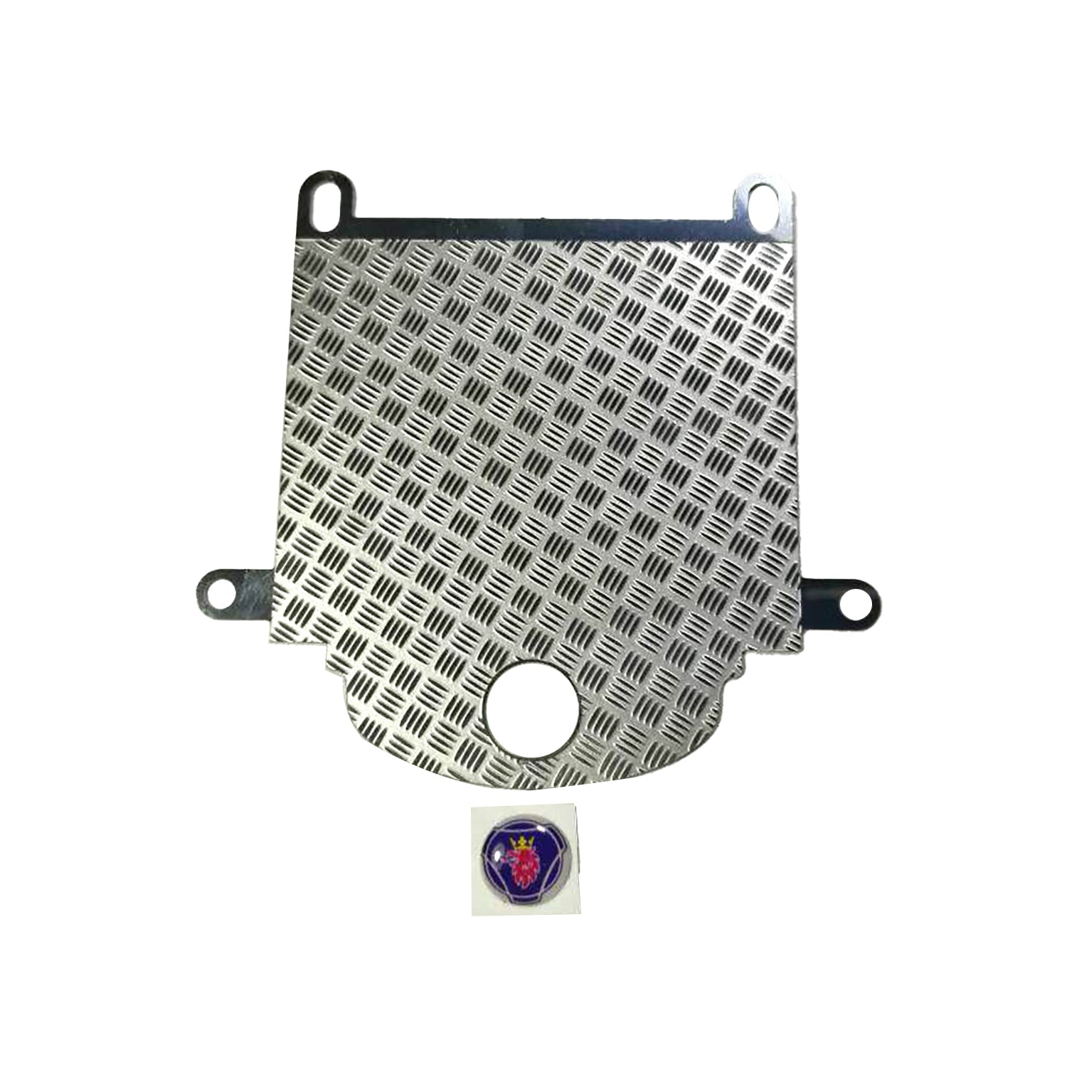1/14 Scale Metal Anti-Skid Plate for TAMIYA RC Tractor R470 R620 Truck Models - Universal Upgrade Part for Custom RC Cars - Perfect for Off-Road Racing & Heavy-Duty Simulation