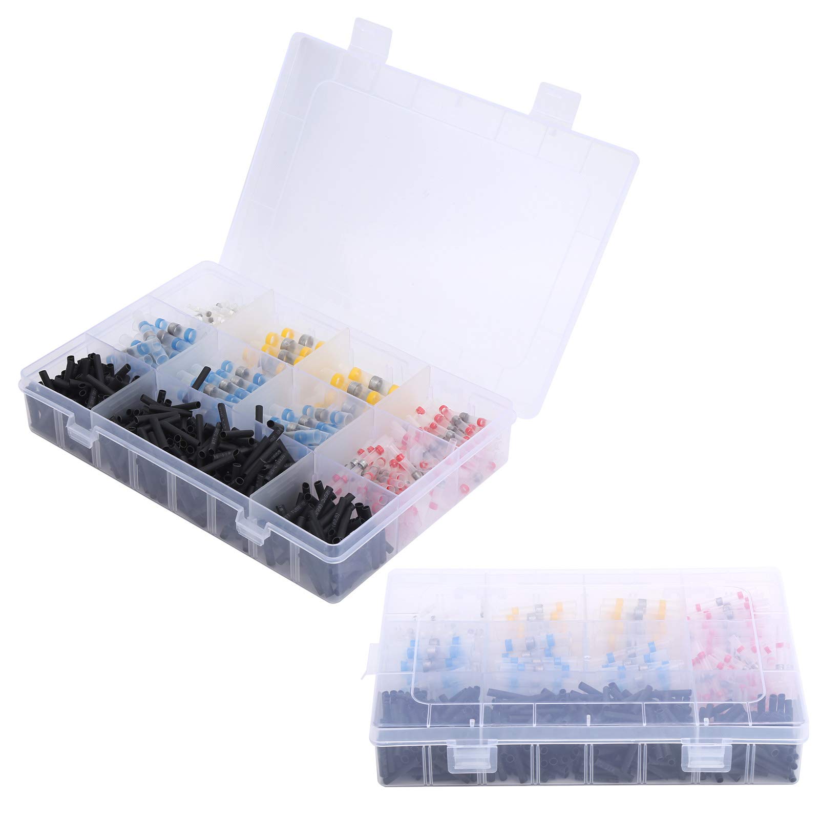 600pcs Waterproof Heat Shrink Solder Seal Wire Connectors - Polyethylene Electrical Butt Connectors for Automotive, Boat & Truck Wiring - Ideal for Marine, RV and Outdoor Electrical Repairs