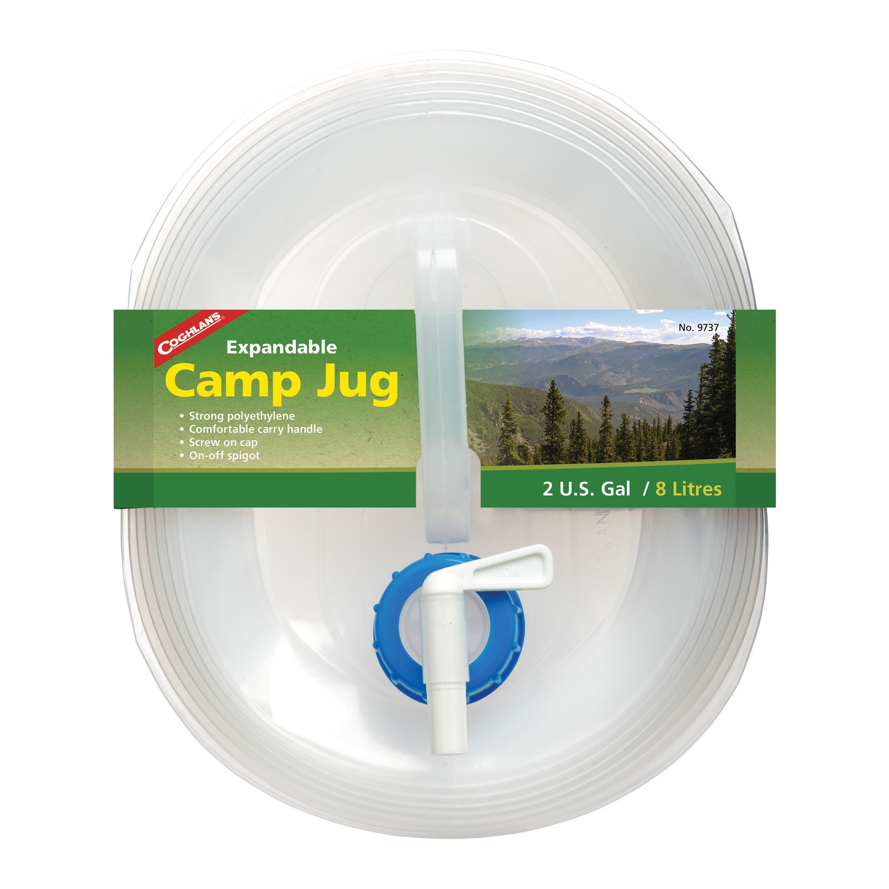 Coghlan's Expandable Camp Jug - 1 Gallon Collapsible Water Container for Hiking, Camping & Outdoor Adventures - Lightweight & Portable for Backpacking, Travel & Emergency Preparedness