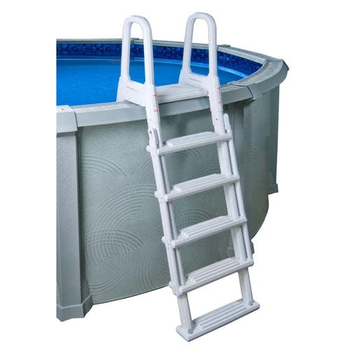 Blue Torrent A-Frame Flip Up Pool Ladder for Above Ground Pools - Heavy Duty Safety Steps for Inground/Above Ground Swimming Pools - Easy Installation & Secure Access for Kids & Adults (Perfect for Backyard, Vacation Homes & Community Pools)