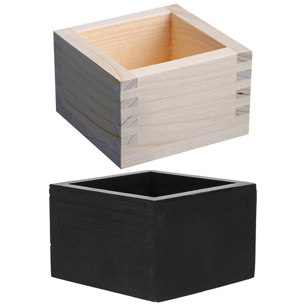 Premium Japanese Sake Cups Set with Square Wooden Storage Box - Traditional Handcrafted Sake Drinking Cups for Authentic Japanese Dining Experience - Perfect for Home Bars, Sushi Nights & Cultural Gift Giving