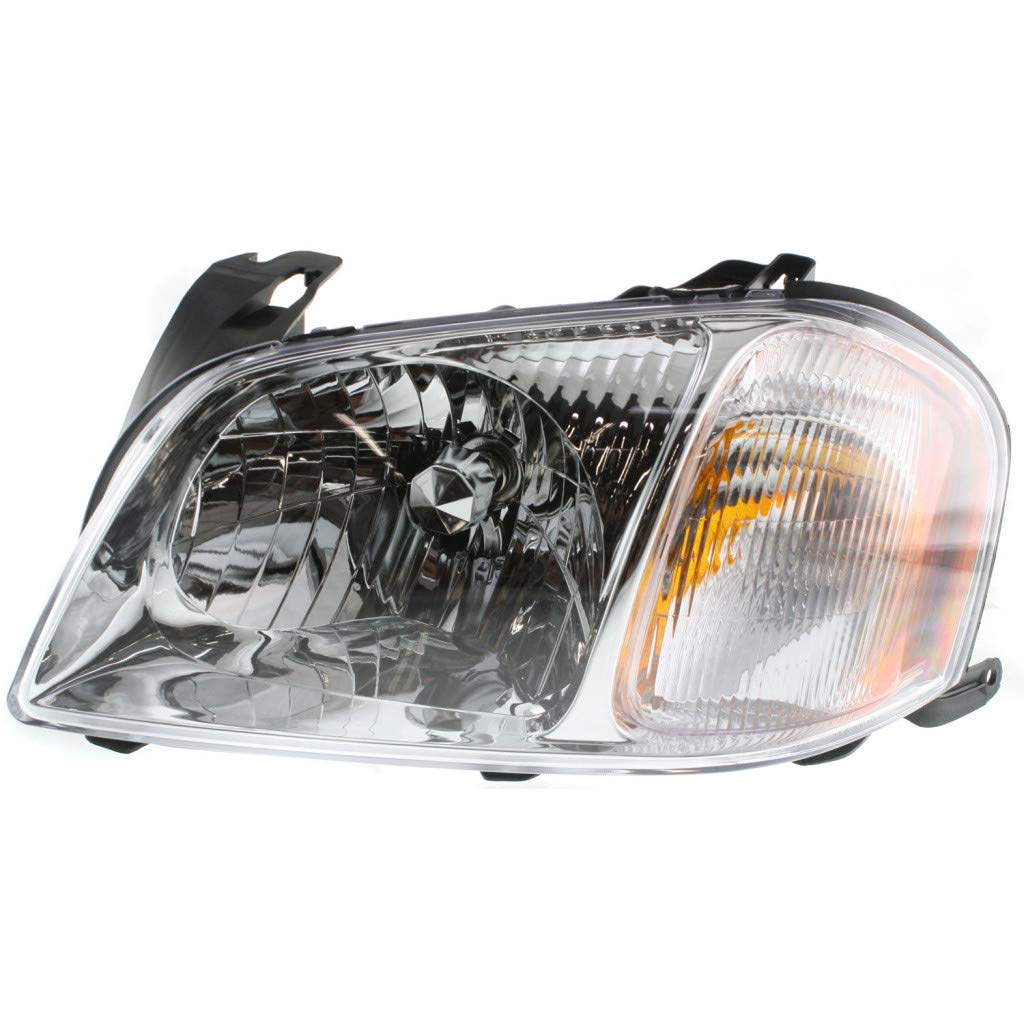 2001-2004 Mazda Tribute Replacement Headlight Assembly - Driver & Passenger Side with Bulbs Included (MA2502126 & MA2503126) - Direct Fit for EC01-51-040L & EC02-51-030 - Perfect for Night Driving & Enhanced Visibility