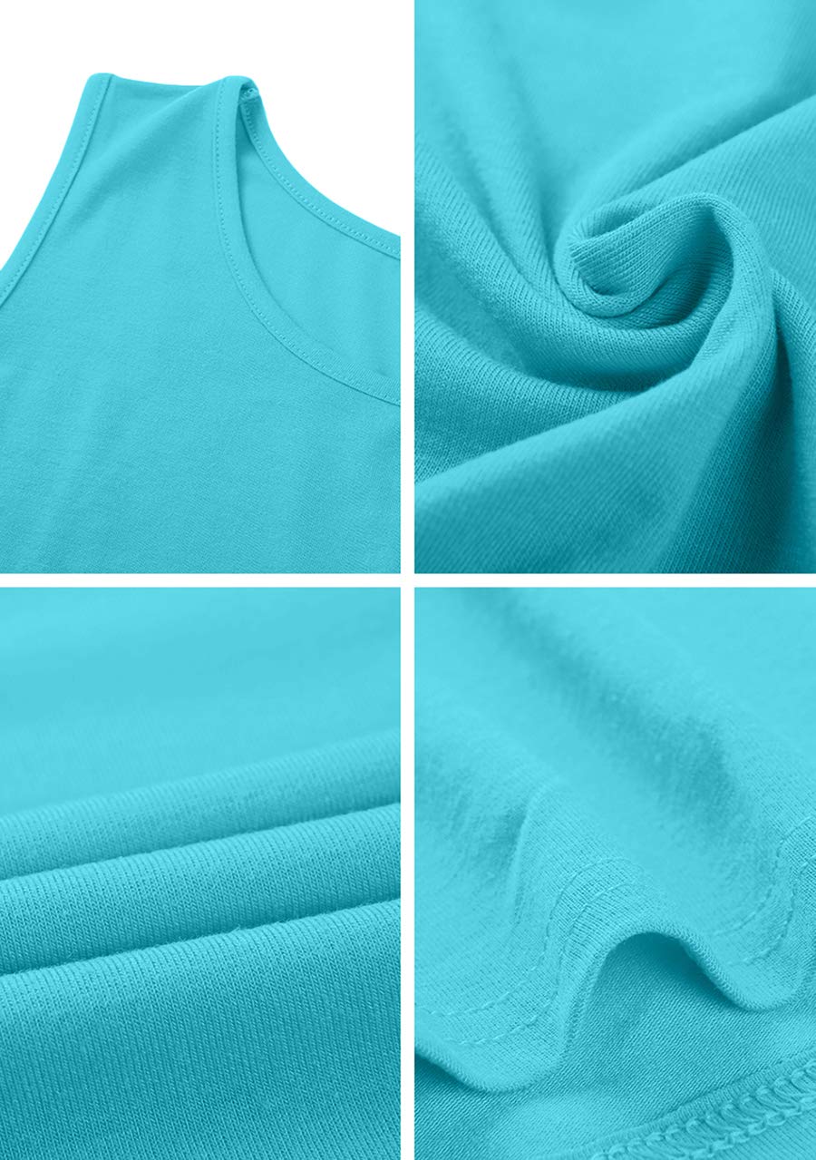 OMZIN Women's Sleeveless Swing Dress - Flared Tank Mini Dress with Pockets for Summer | Casual Outfit, Beach Wear & Party Dress