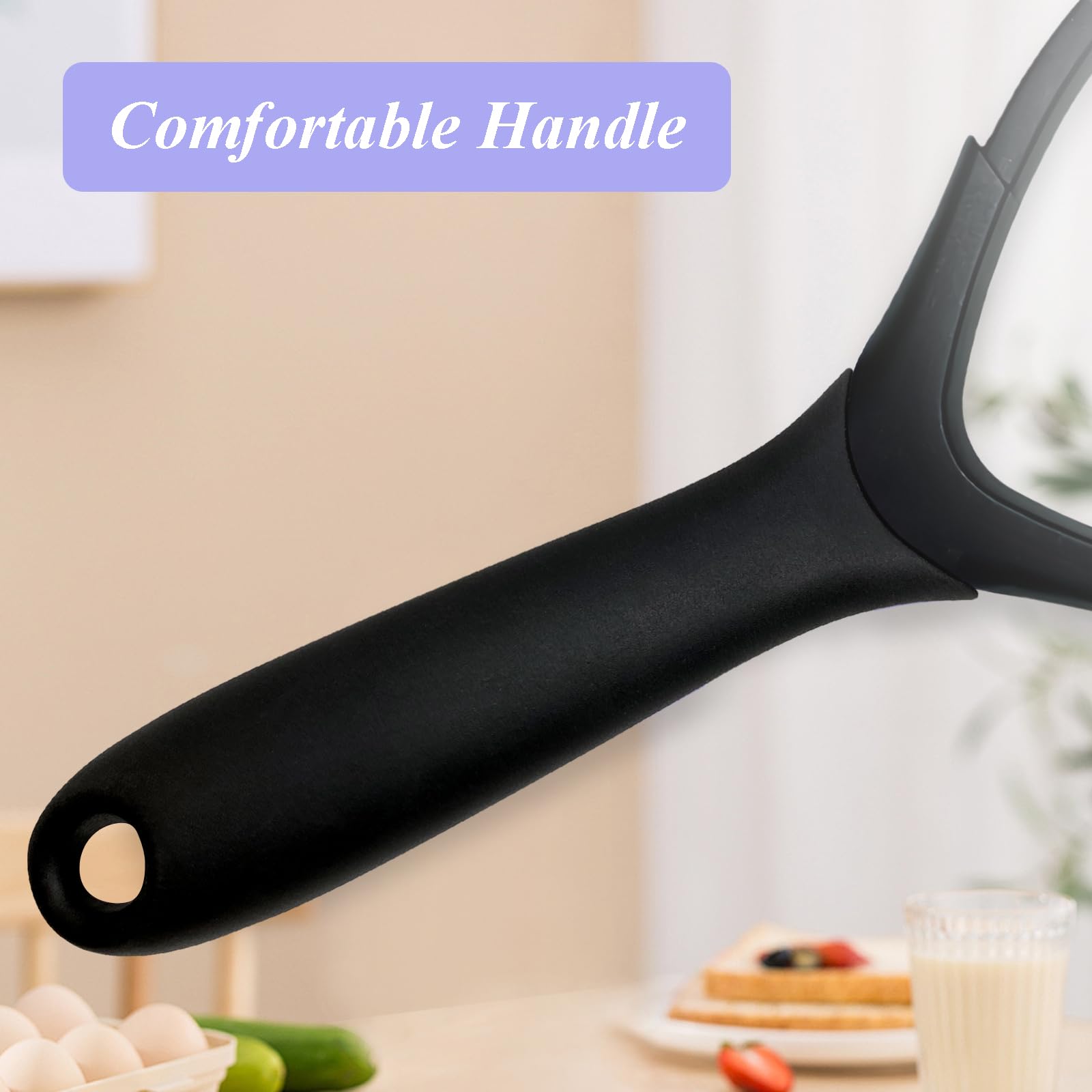 Foldable Nylon Potato Masher - Non-Stick & Non-Scratch Kitchen Tool for Mashing Potatoes, Beans, Vegetables & Fruits | Perfect for Avocados, Baby Food & Smooth Purees | Dishwasher Safe & Ergonomic Design (Black)