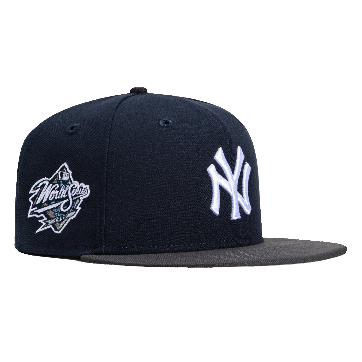 New Era 59Fifty New York Yankees 1998 World Series Patch Snapback Hat - Navy & Graphite Color - Official MLB Baseball Cap for Fans & Collectors - Perfect for Games, Sports Events & Streetwear Fashion