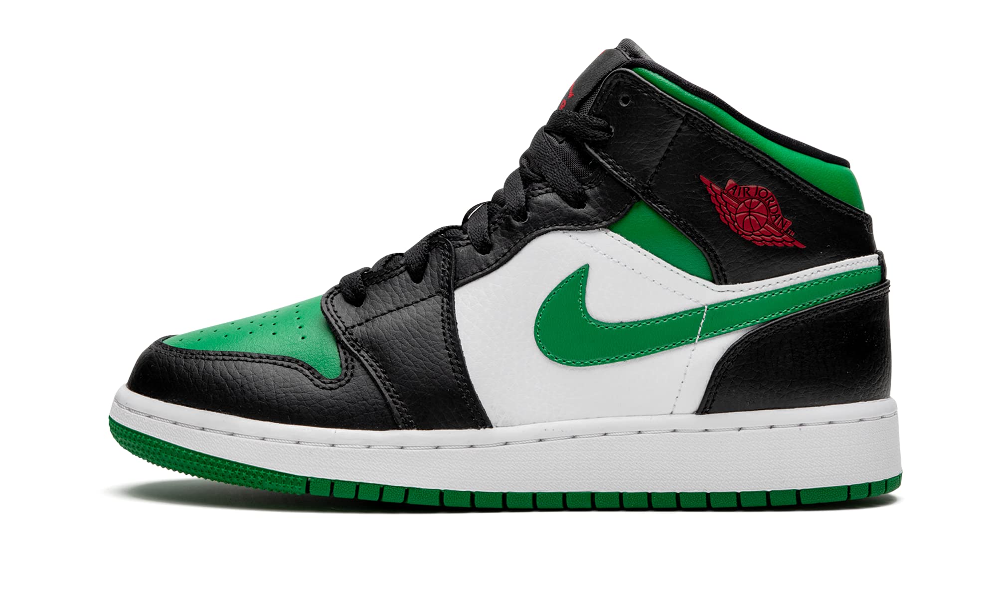 Jordan Youth Air 1 Mid GS Basketball Shoes 554725-067 Green Toe - Size 4Y for Kids Sports & Casual Wear