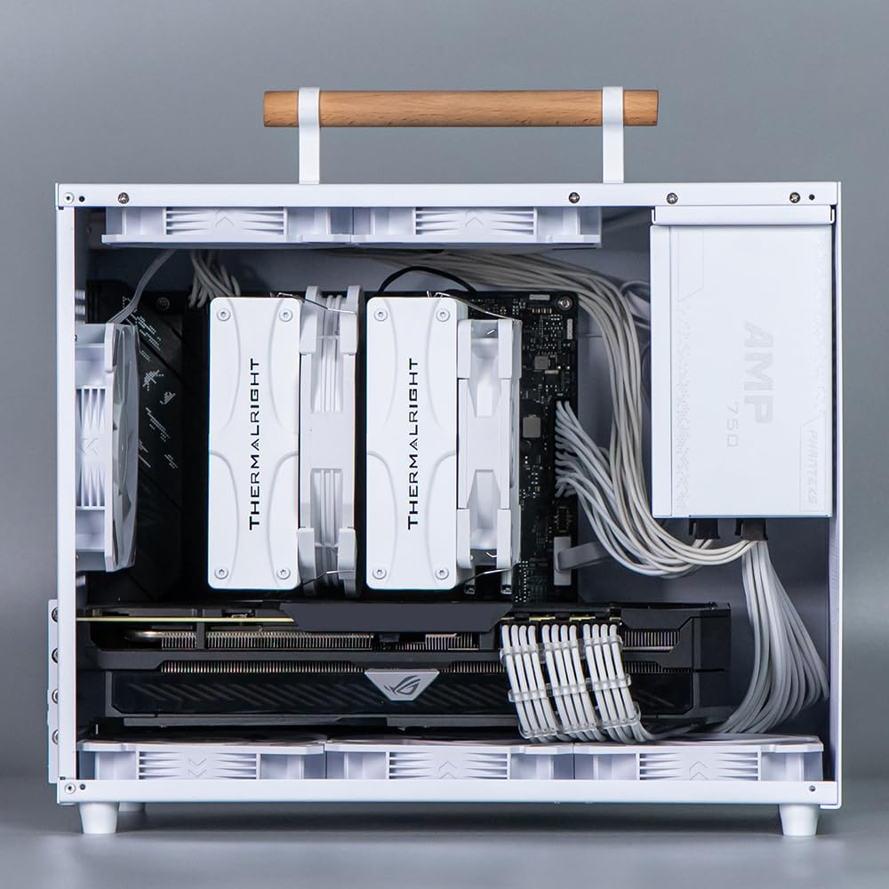 KOCAN Portable Computer Case - Cold Rolled Steel Shell PC Gaming Case for Desktop, Supports 360mm Graphics Card, ITX/MATX/ATX Motherboards & Power Supply | Perfect for Gaming Rigs, Home Office & Compact Workspaces