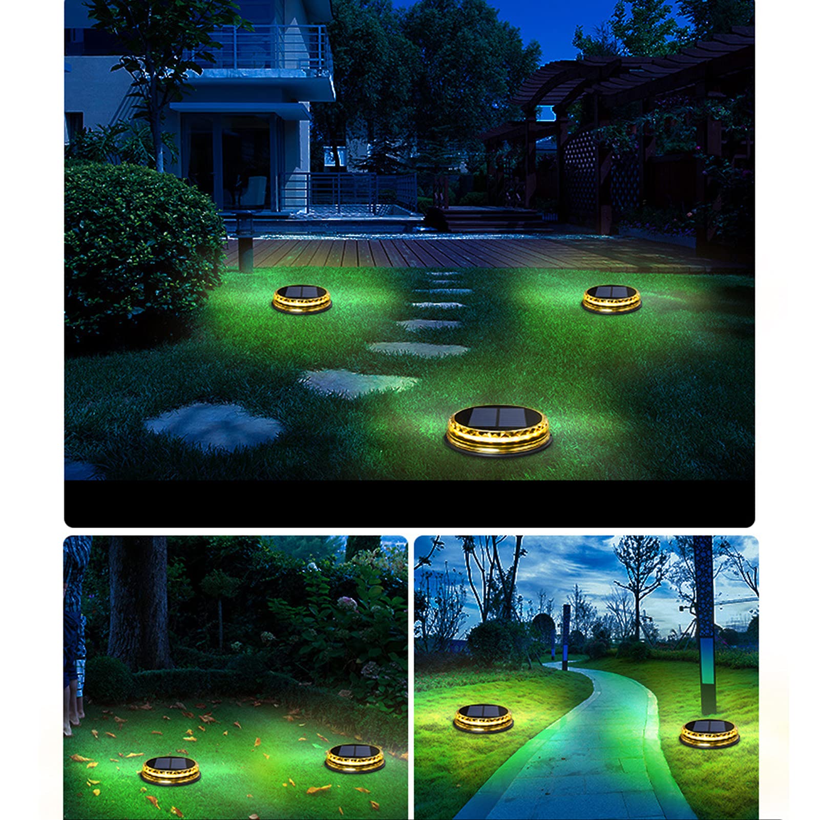 Matybobe Solar Ground Lights - Waterproof Outdoor Solar Garden Lights with Auto On/Off, LED Landscape Lighting for Lawn, Yard, Walkway, Patio - Perfect for Garden Decor, Pathway Illumination & Outdoor Party Lighting