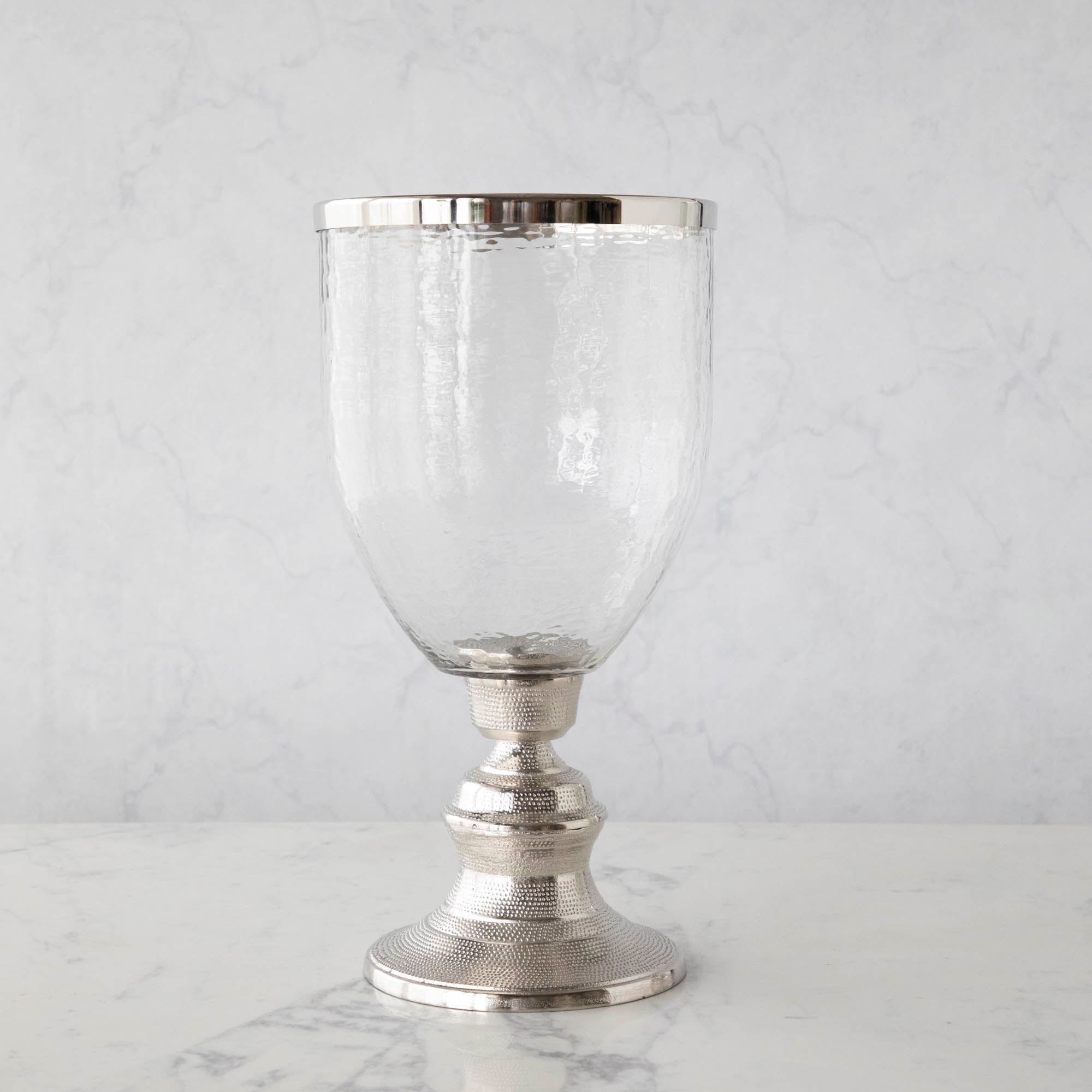 Elegant Glass Hurricane Candle Holders for Weddings, Dining Tables, and Home Decor - Centerpiece Candle Vases with Sturdy Base for Long-Lasting Flameless LED Candles
