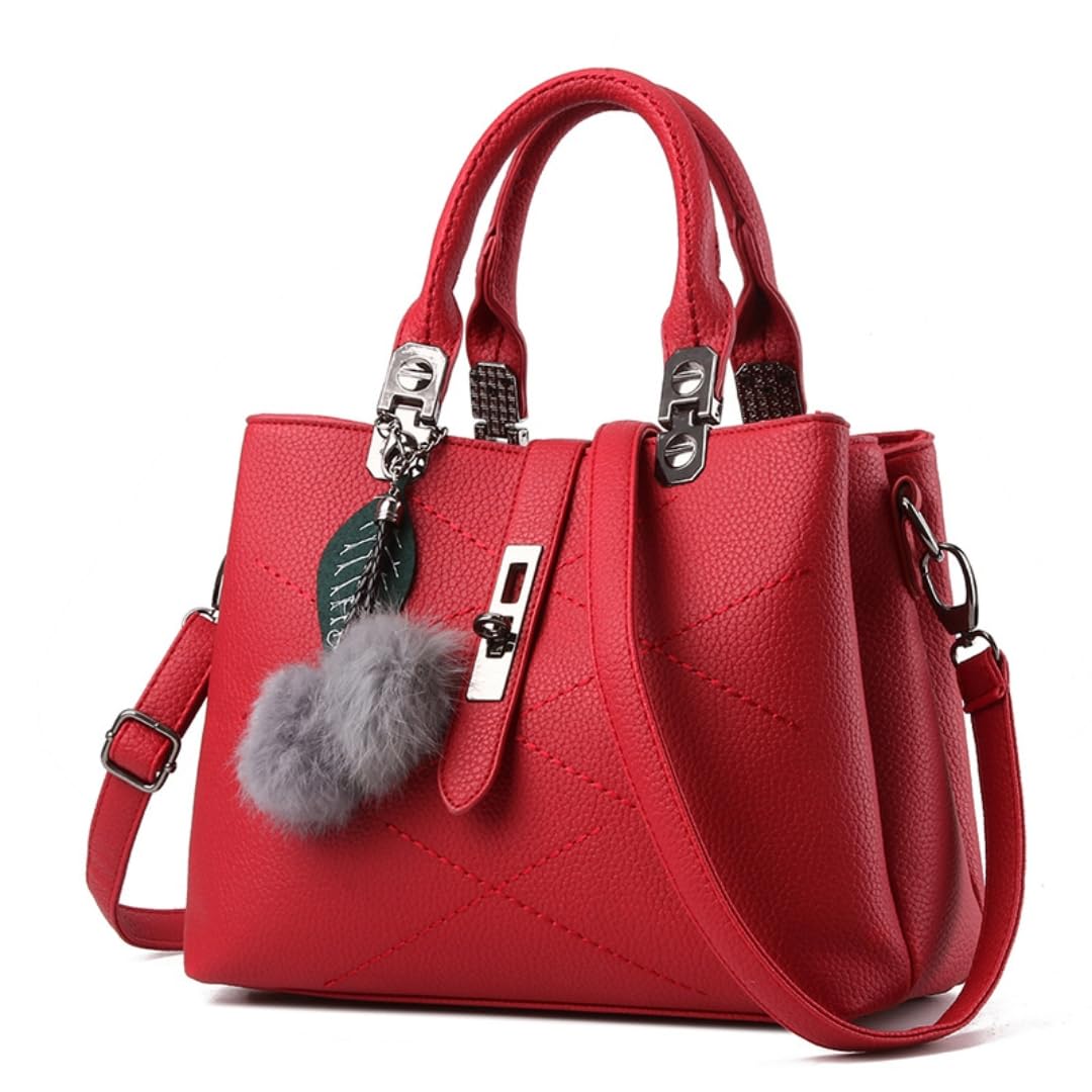 Stylish Women's Top Handle Satchel Tote Bag with 3 Compartments - Versatile Crossbody Purse for Work, Travel & Everyday Use | Medium Size Fashion Handbag for Ladies