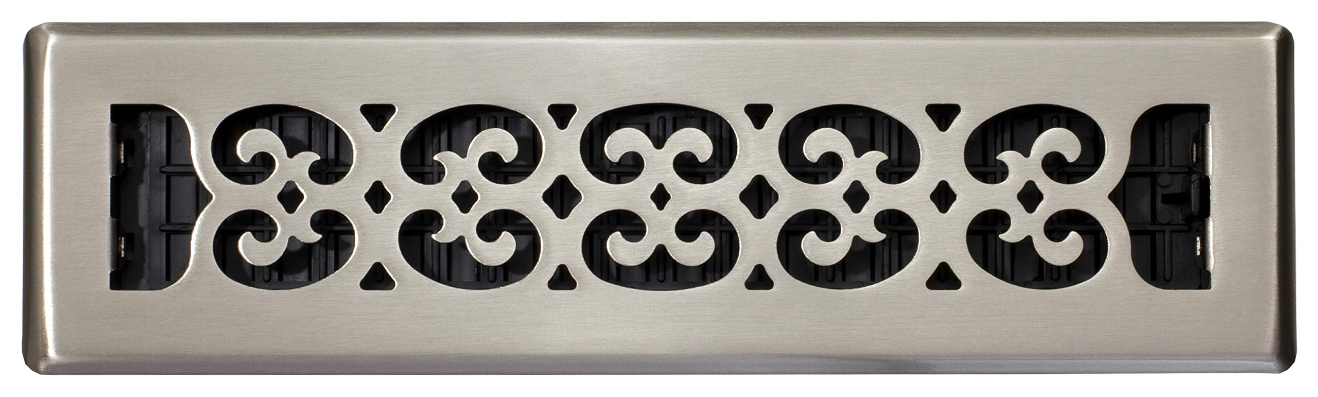 Brushed Nickel 2x12 Floor Register - SPH212-NKL for Home Decor